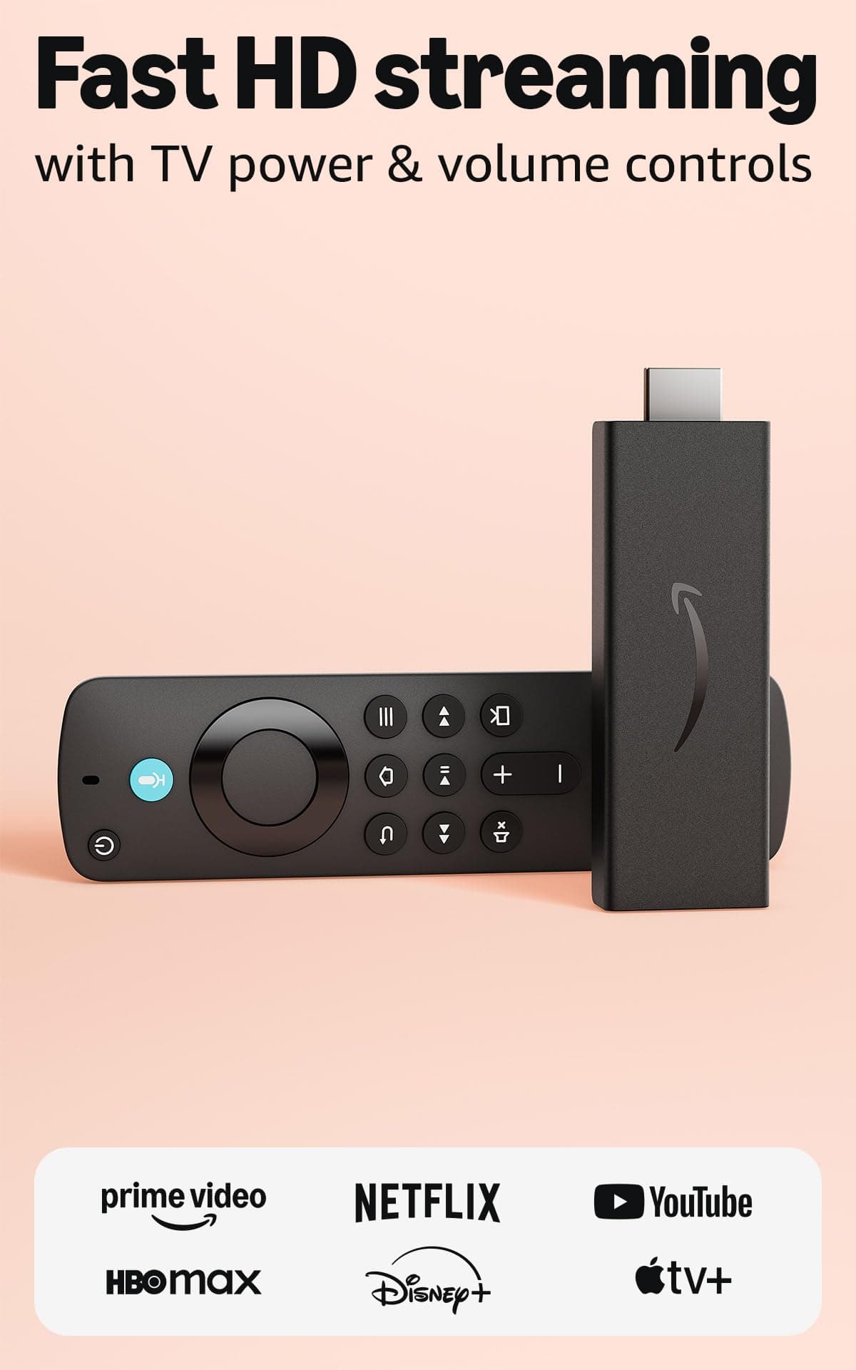 Amazon Fire TV Stick HD, free and live TV, Alexa Voice Remote, smart home controls, HD streaming, view 2