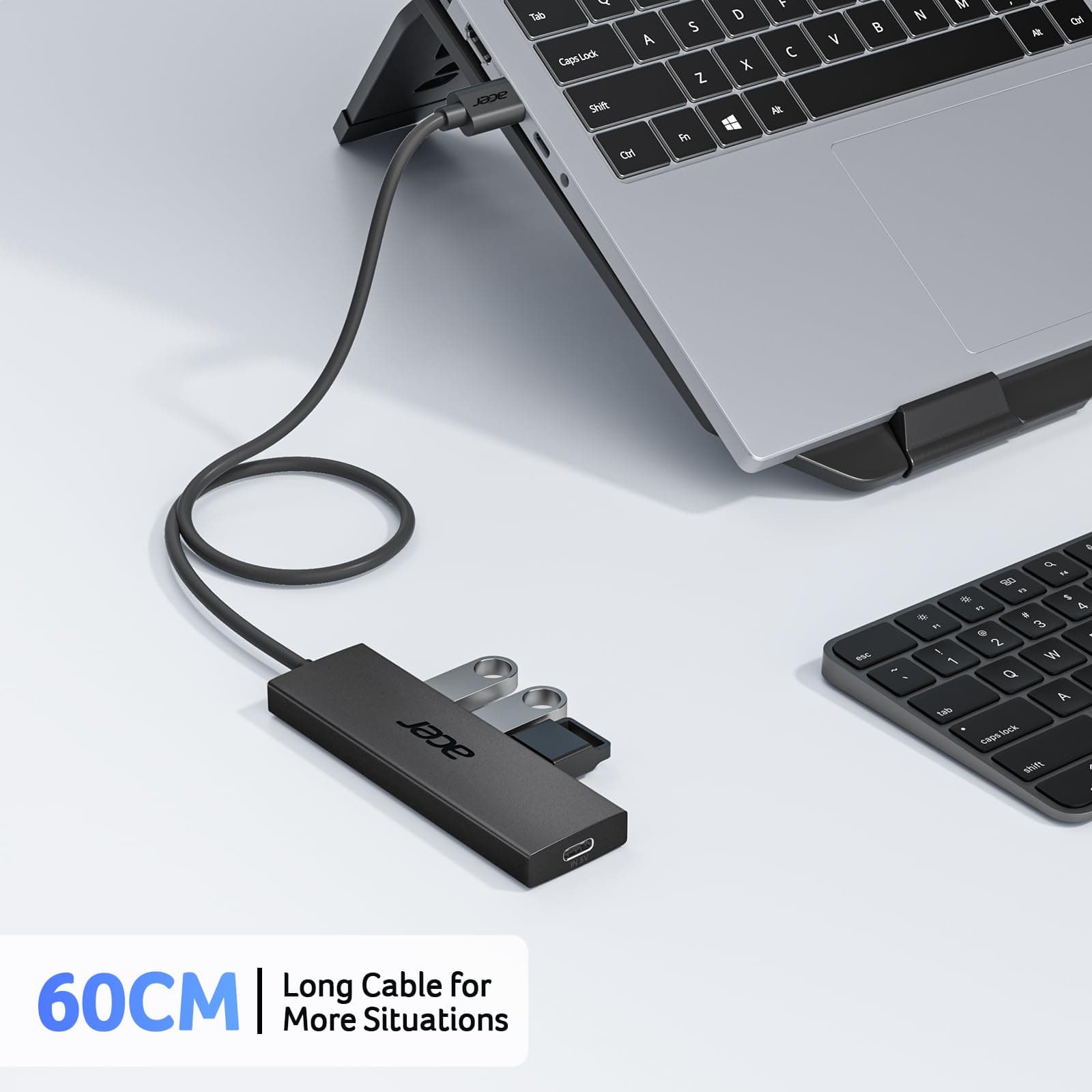 Acer USB Hub 4 Ports, Multiple USB 3.0 Hub, USBA Splitter for Laptop/PC 2FT, view 6