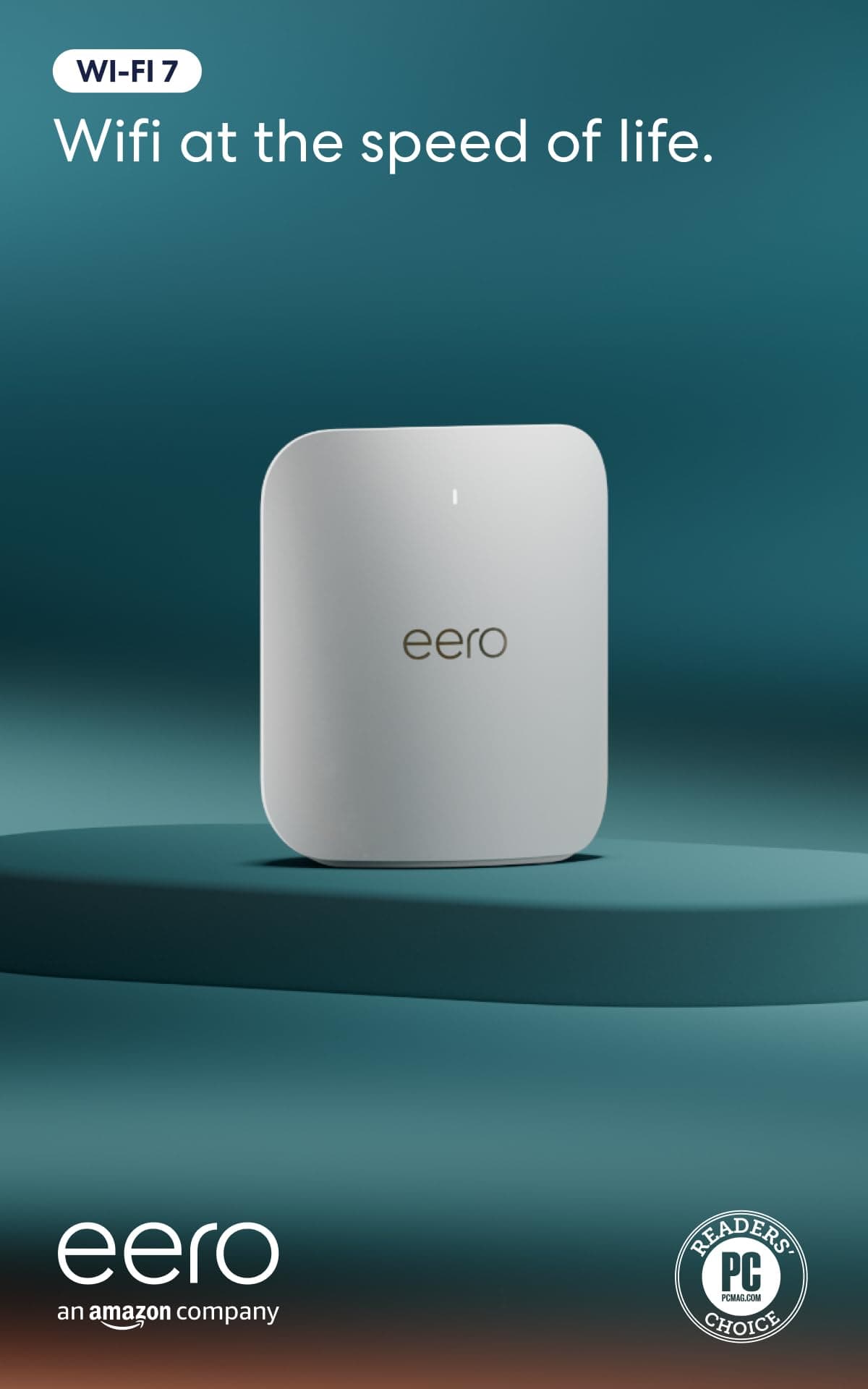 Amazon eero Pro 7 tri-band mesh Wi-Fi 7 router - Supports internet plans up to 5 Gbps, Coverage up to 2,000 sq. ft., 1-pack, view 2