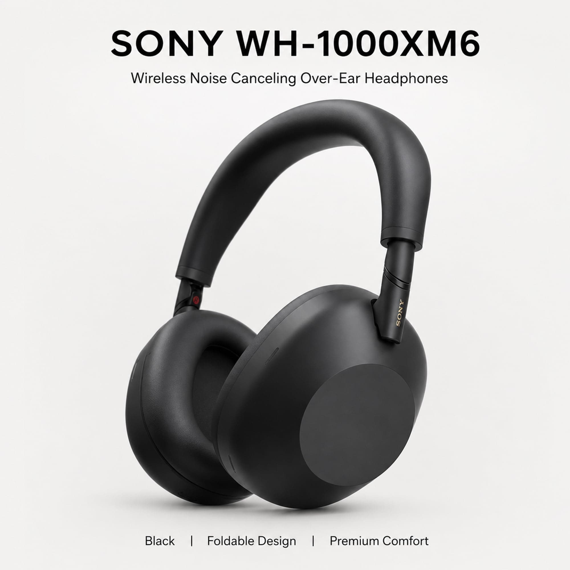Sony WH-1000XM6 The Best Noise Canceling Wireless Headphones, HD NC Processor QN3, 12 Microphones, Adaptive NC Optimizer, Mastered by Engineers, Studio-Quality, 30-Hour Battery with Deco Guide Bundle, view 8