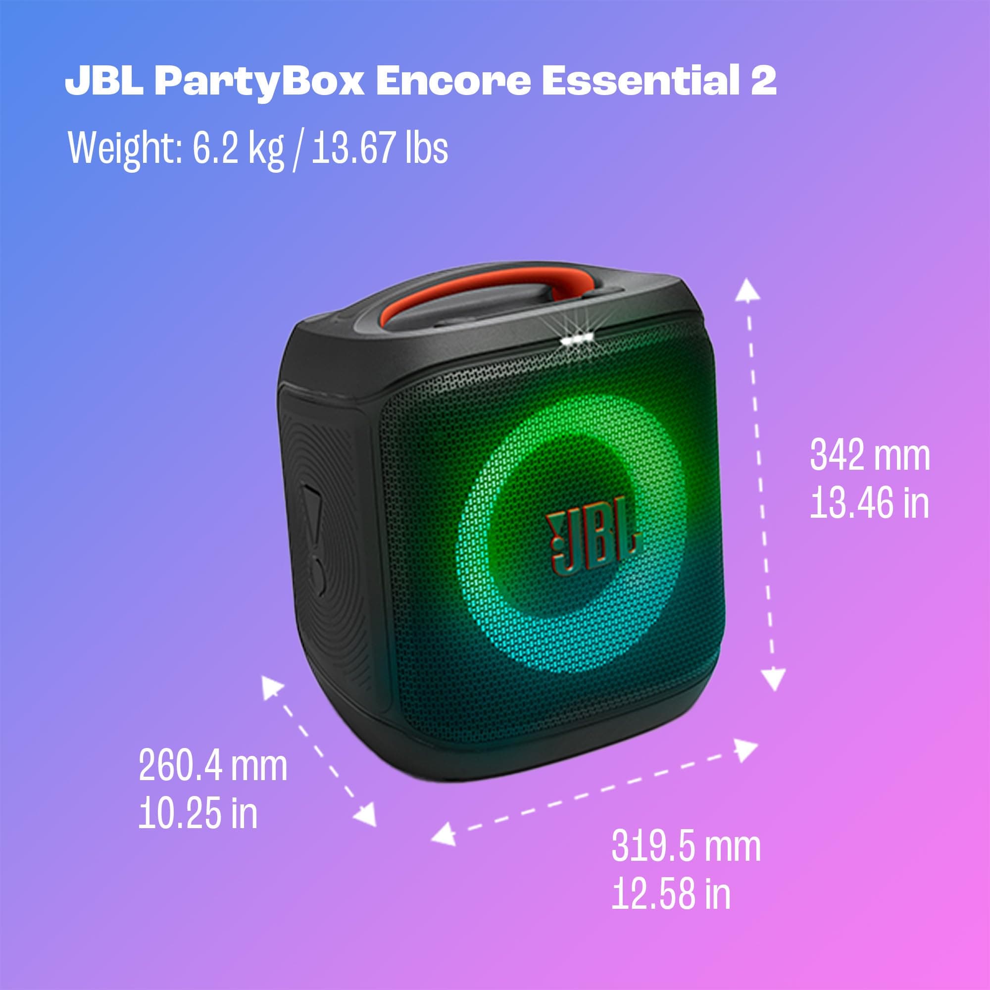 JBL PartyBox Encore Essential 2 Portable Speaker, AI Sound Boost - Black, view 6
