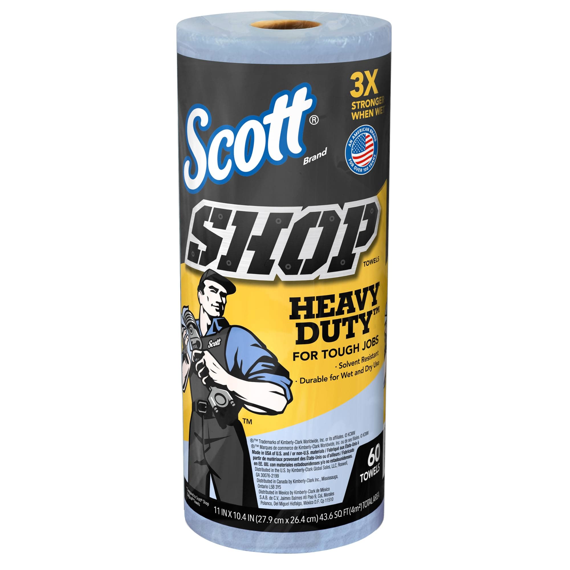 Scott Shop Towels Heavy Duty, 60 Towels/Roll, 12 Rolls/Case