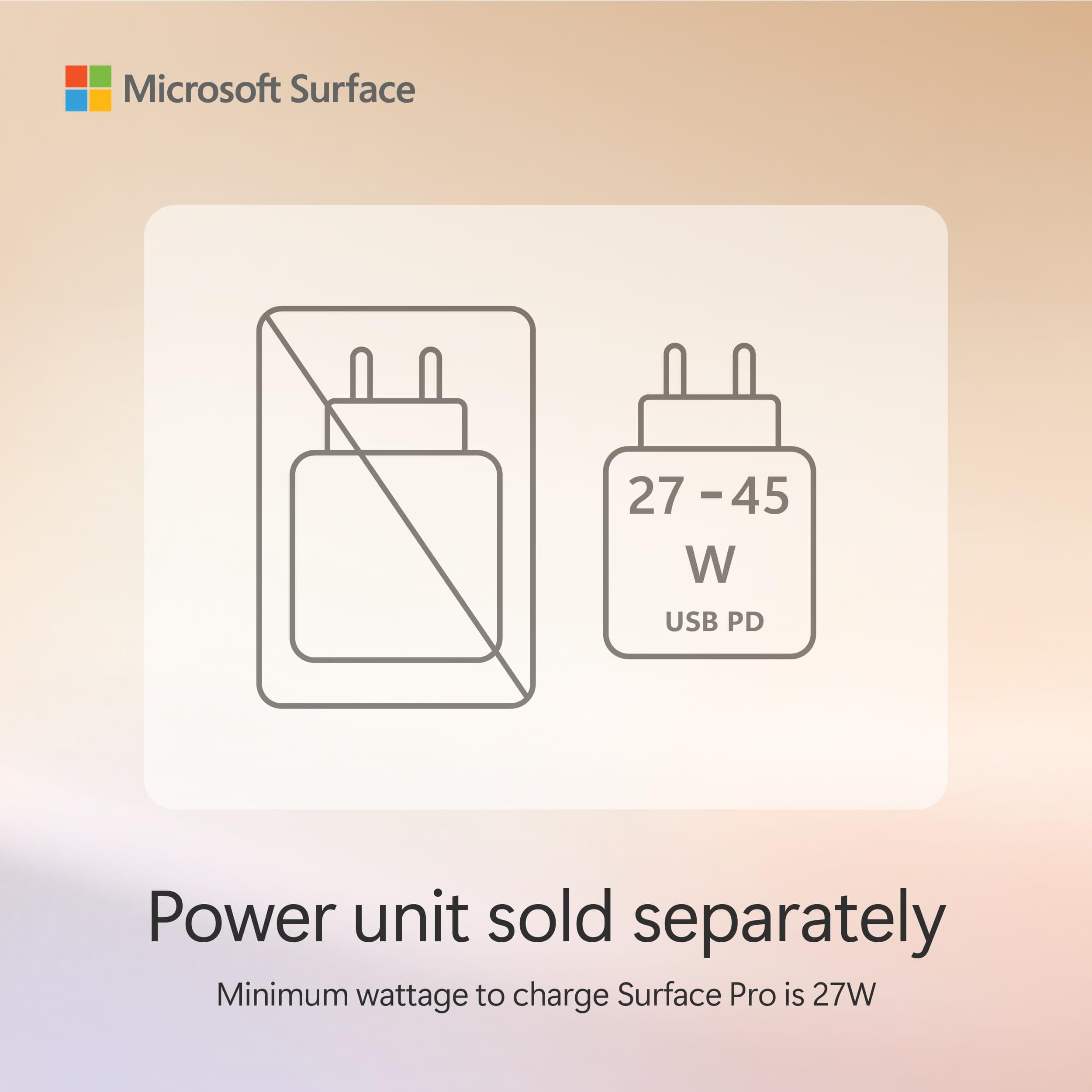 Microsoft Surface Pro 2-in-1 Laptop/Tablet (2025), Windows 11 Copilot+ PC, 12" Touchscreen Display, Snapdragon X Plus (8 Core), 16GB RAM, 256GB Storage, Platinum, view 12