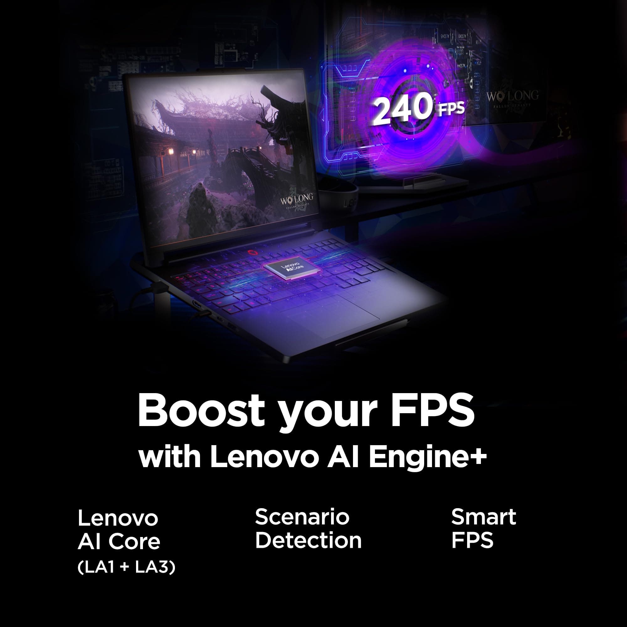 Lenovo Legion Pro 7i – AI-Powered Gaming Laptop – Intel® Core Ultra 7 255HX – 16" WQXGA PureSight OLED Display – 240Hz – NVIDIA® GeForce RTX™ 5070 Ti – 32GB Memory – 2TB Storage – PC GamePass, view 7