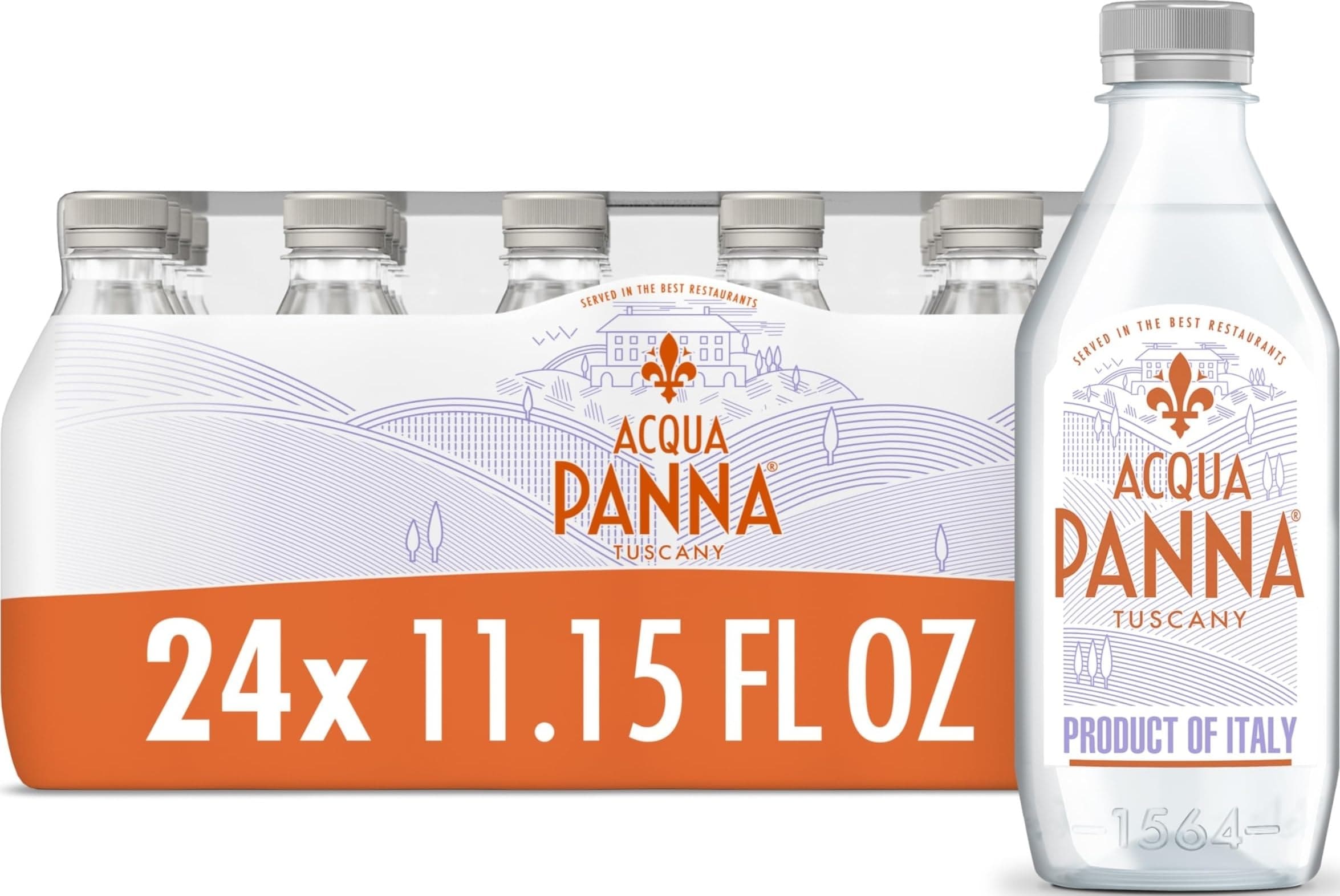 Acqua Panna Natural Spring Water, 11.15 FL OZ Plastic Water Bottles (24 Count)