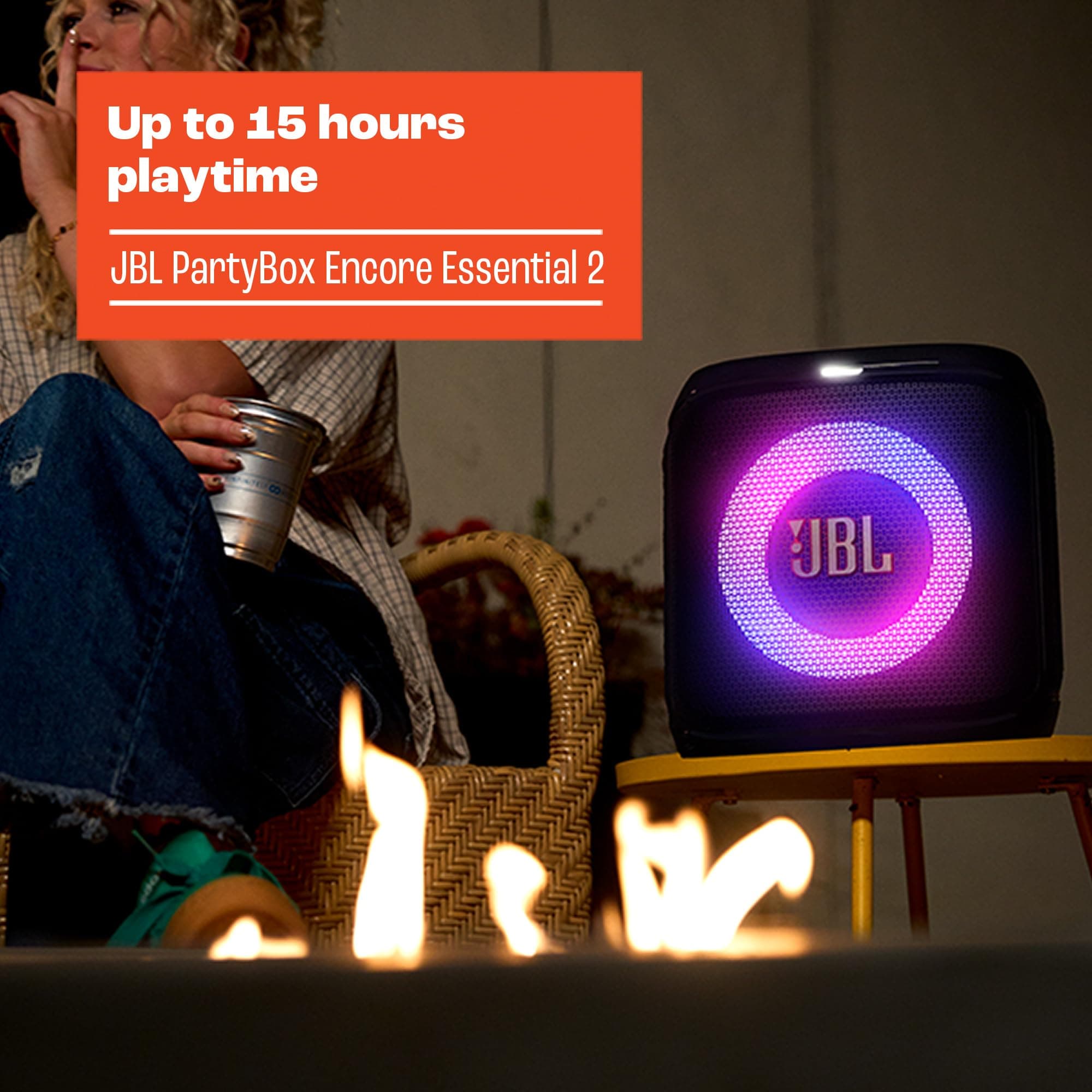 JBL PartyBox Encore Essential 2 Portable Speaker, AI Sound Boost - Black, view 5
