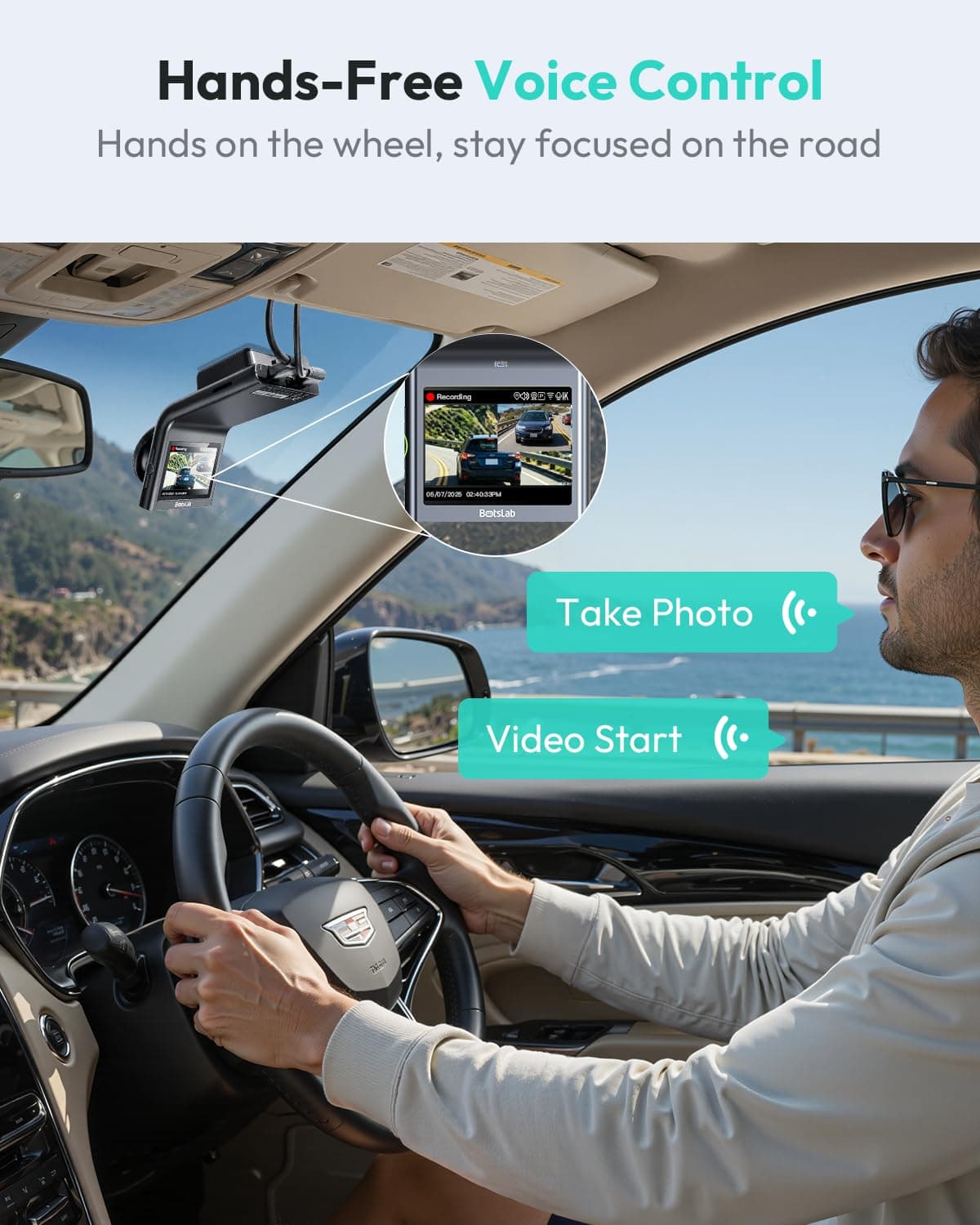 BOTSLAB【G300H Plus Upgraded】 4K Dash Cam Front and Rear, STARVIS 2 Sensor, view 9