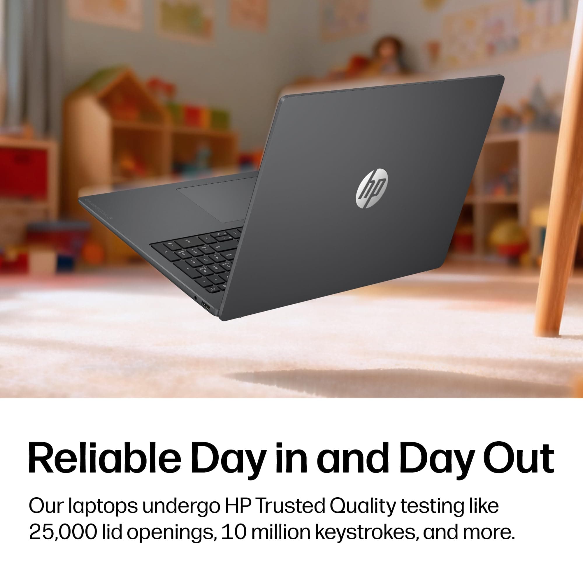 HP OmniBook 3 16 inch Laptop PC, 2K Touchscreen, AMD Ryzen 3 30, 8 GB RAM, 256 GB SSD, AMD Radeon 610M GPU, Windows 11 Home, Mica Silver, 16-by0199nr, view 5