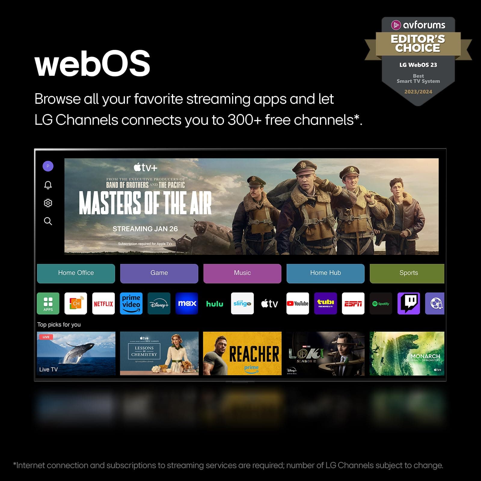 LG 48-Inch Class OLED evo C4 Series Smart TV 4K Processor Flat Screen with Magic Remote AI-Powered with Alexa Built-in (OLED48C4PUA, 2024),Black, view 3