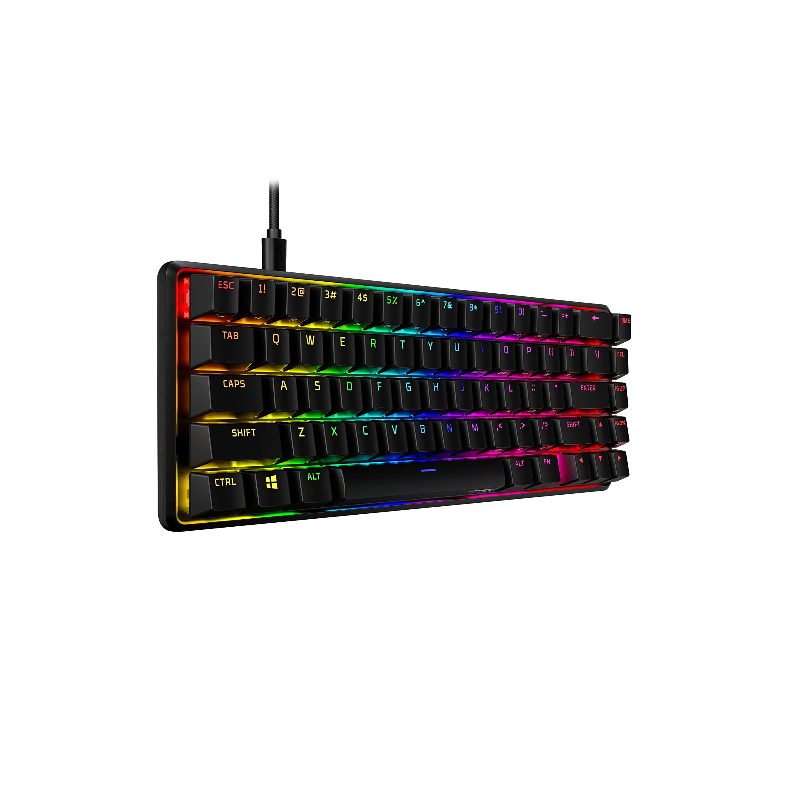 HyperX Alloy Origins 65 - Mechanical Gaming Keyboard – Compact 65% Form Factor - Tactile Aqua Switch - Double Shot PBT Keycaps - RGB LED Backlit - NGENUITY Software Compatible, view 4