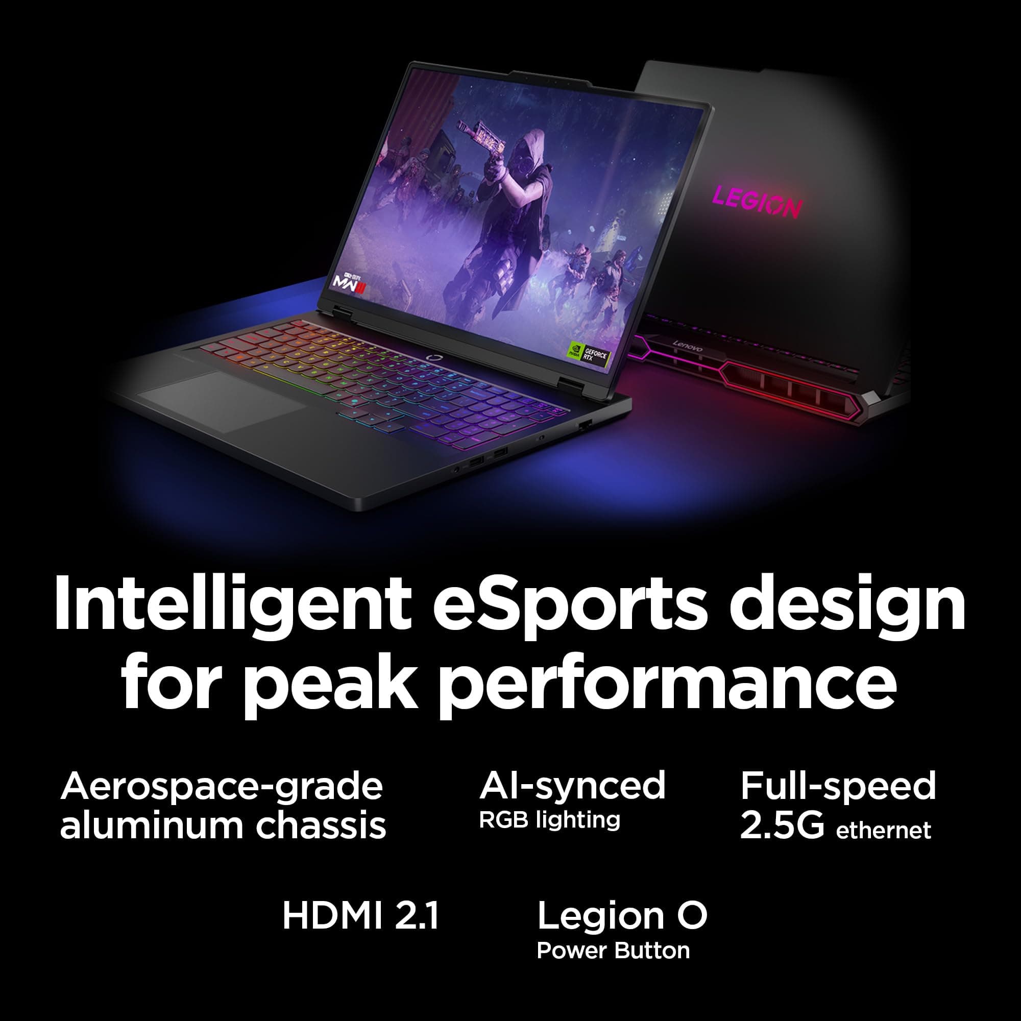 Lenovo Legion Pro 7i – AI-Powered Gaming Laptop – Intel® Core Ultra 7 255HX – 16" WQXGA PureSight OLED Display – 240Hz – NVIDIA® GeForce RTX™ 5070 Ti – 32GB Memory – 2TB Storage – PC GamePass, view 10