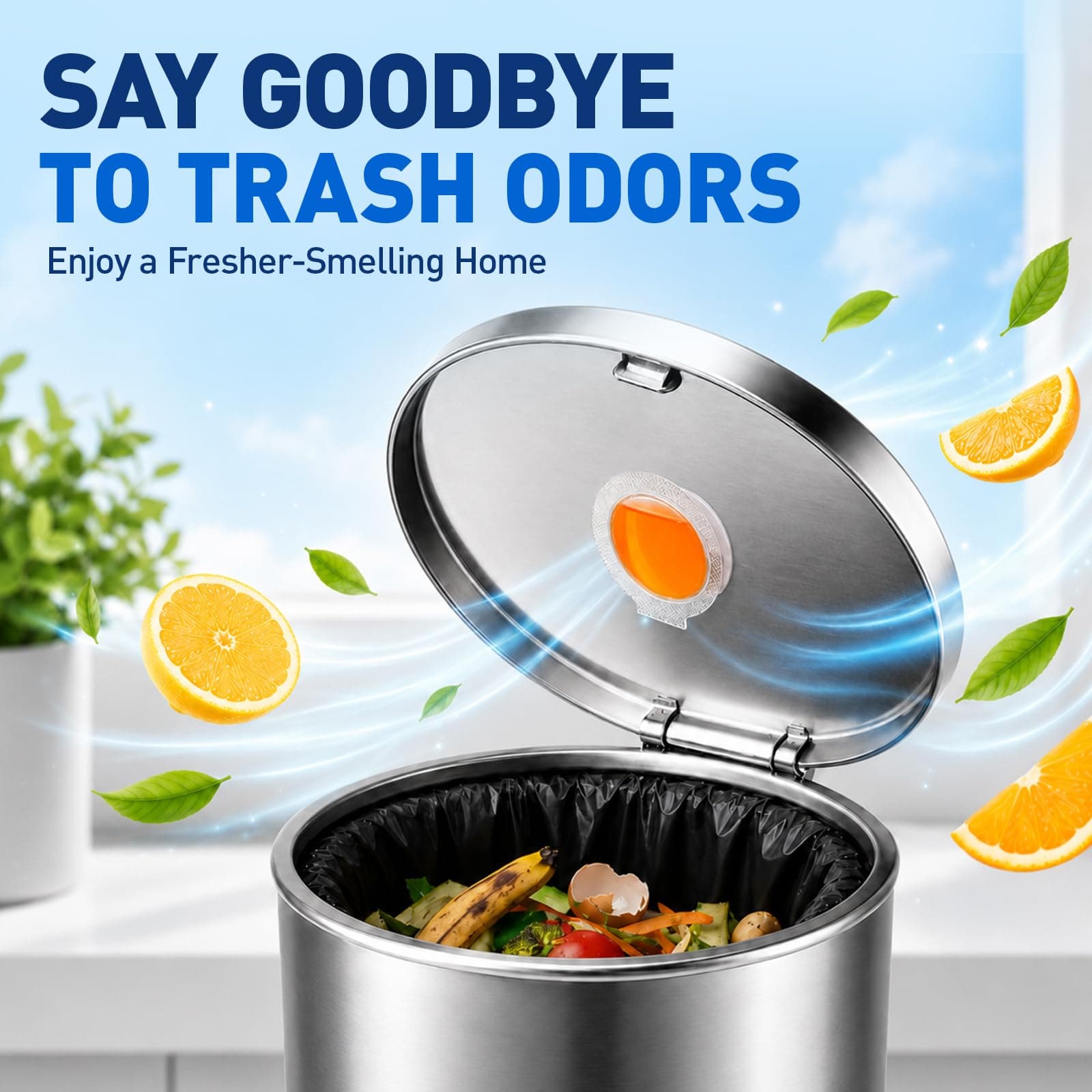 18 Pack Trash Can Deodorizer, Stick-On Air Freshener, 3 Fresh Scents, view 2