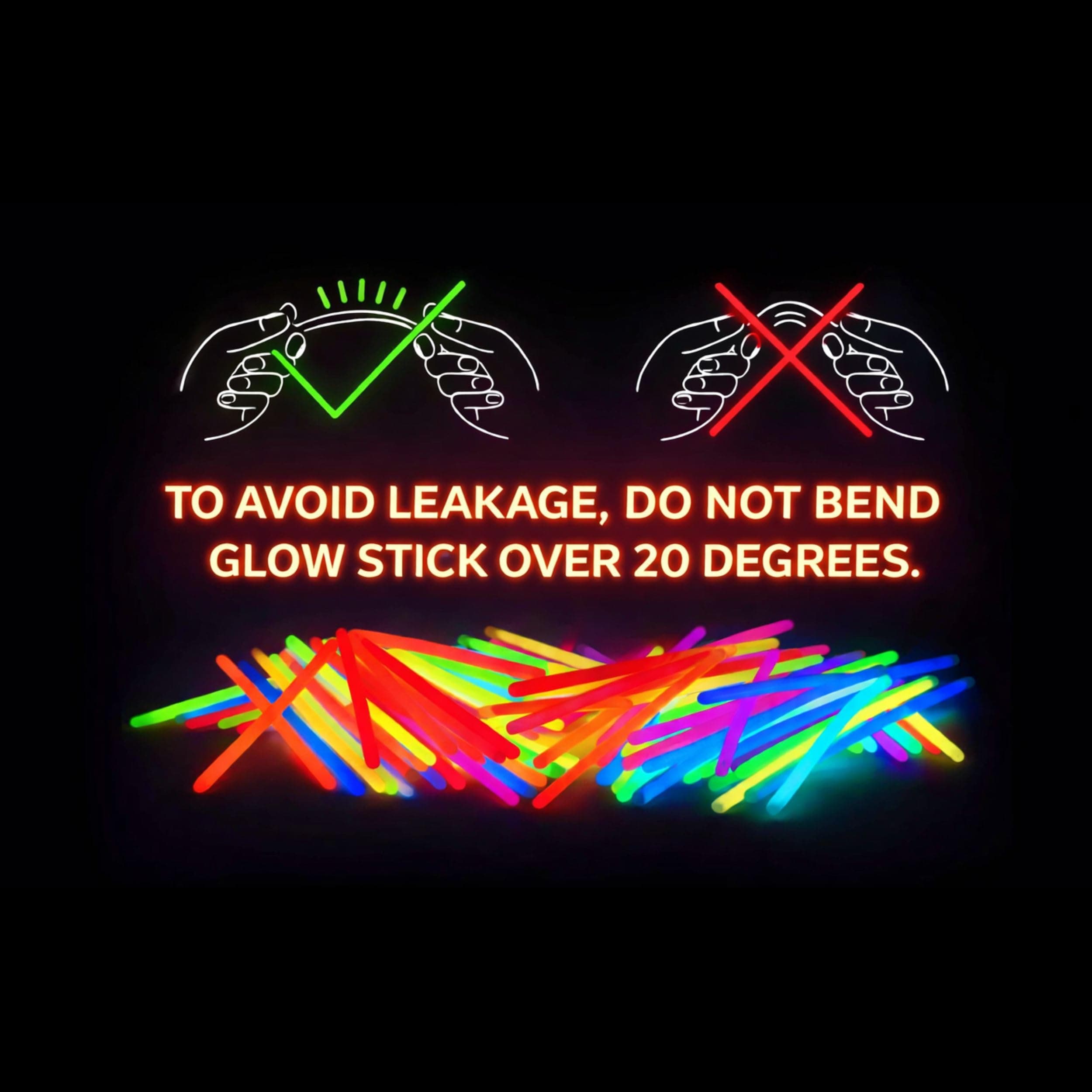 PartySticks Glow Sticks Party Supplies 100pk - 8 Inch Glow in the Dark Light Up Sticks Party Favors, Glow Party Decorations, Neon Party Glow Necklaces and Glow Bracelets with Connectors, view 3