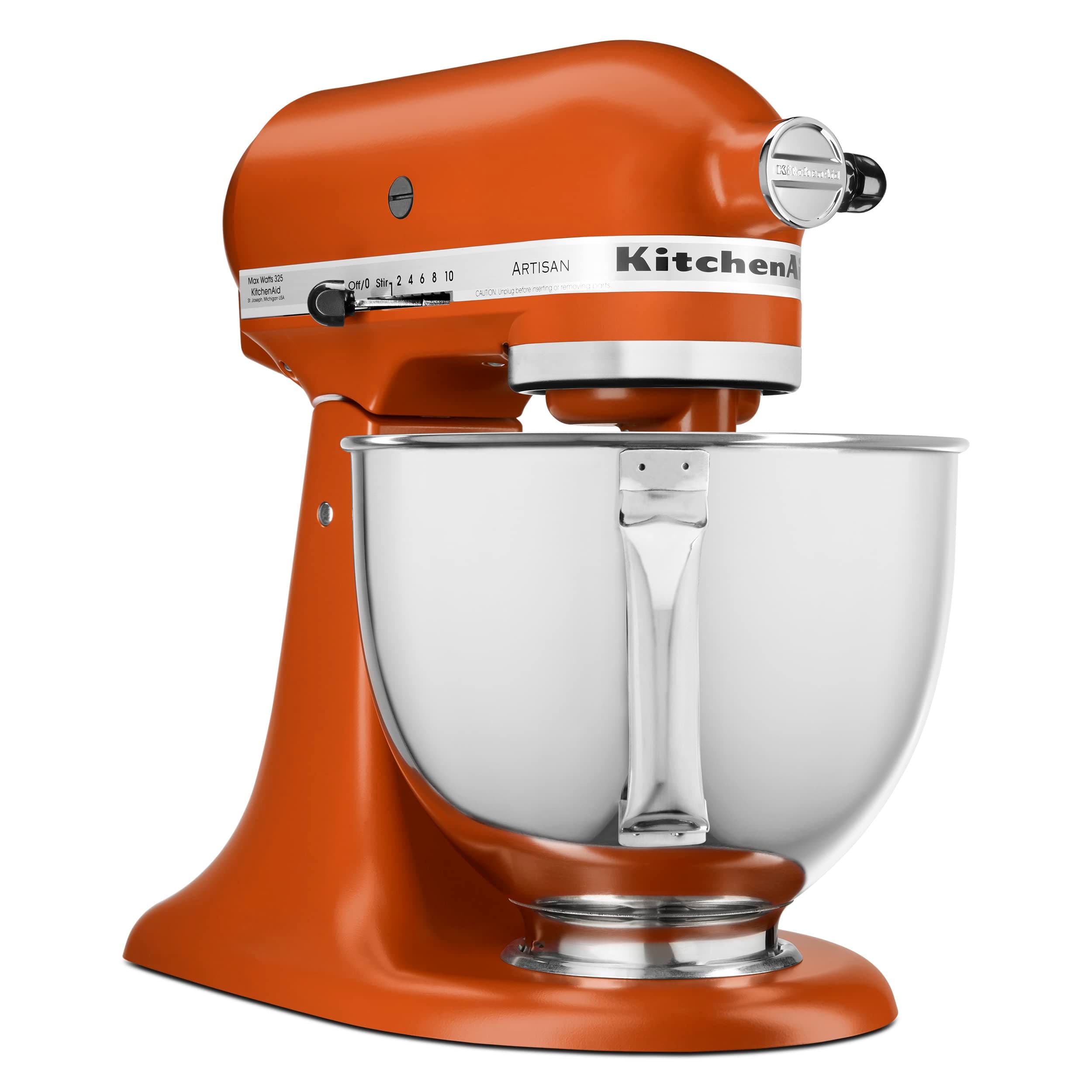 KitchenAid Artisan, 5-Qt Tilt Head Stand Mixer, KSM150PS, Scorched Orange, view 2