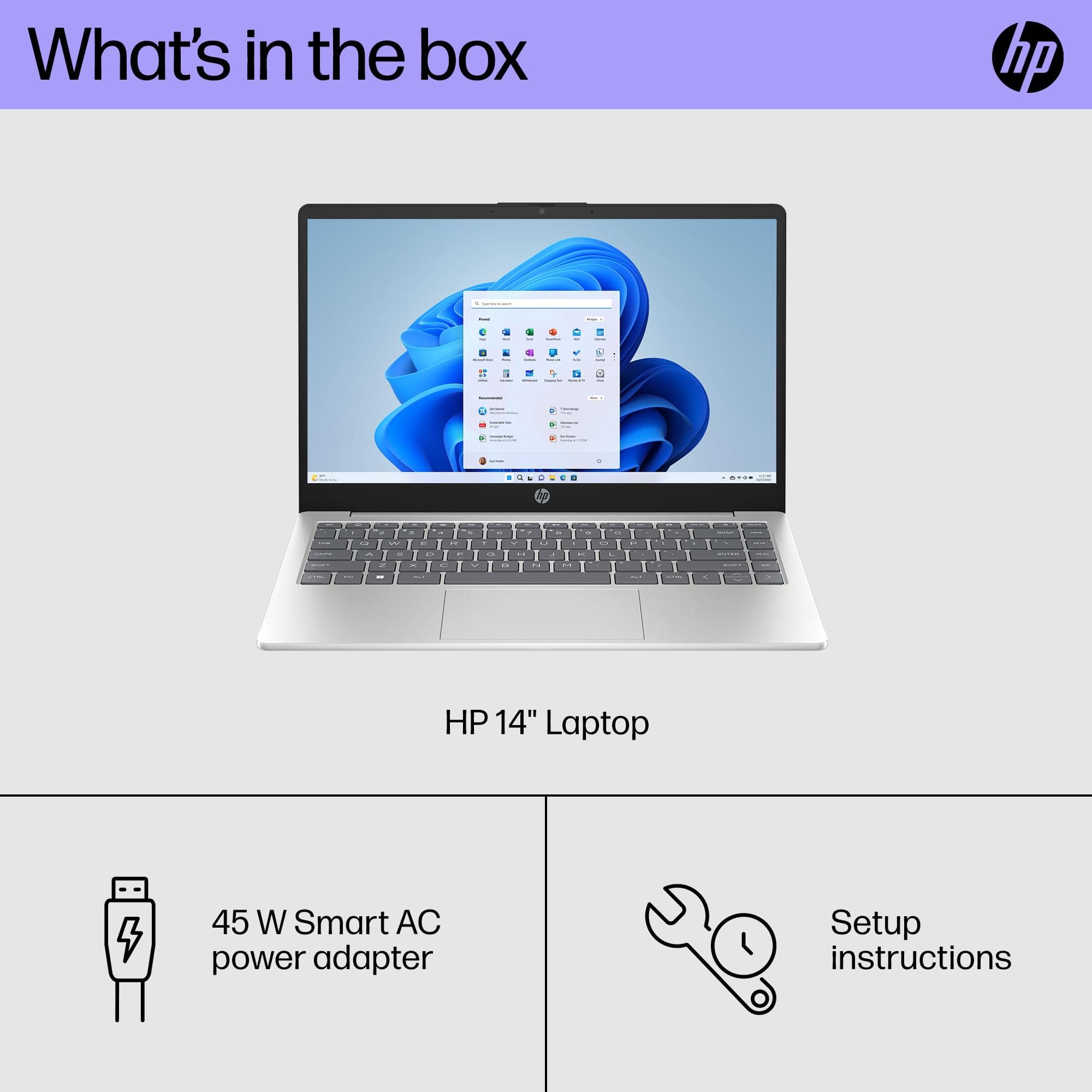 HP 14 inch Laptop, FHD Display, 13th Generation Intel Core i7-1355U, 16 GB RAM, 512 GB SSD, Intel Iris Xe Graphics, Windows 11 Home, 14-ep0199nr (2024), view 8