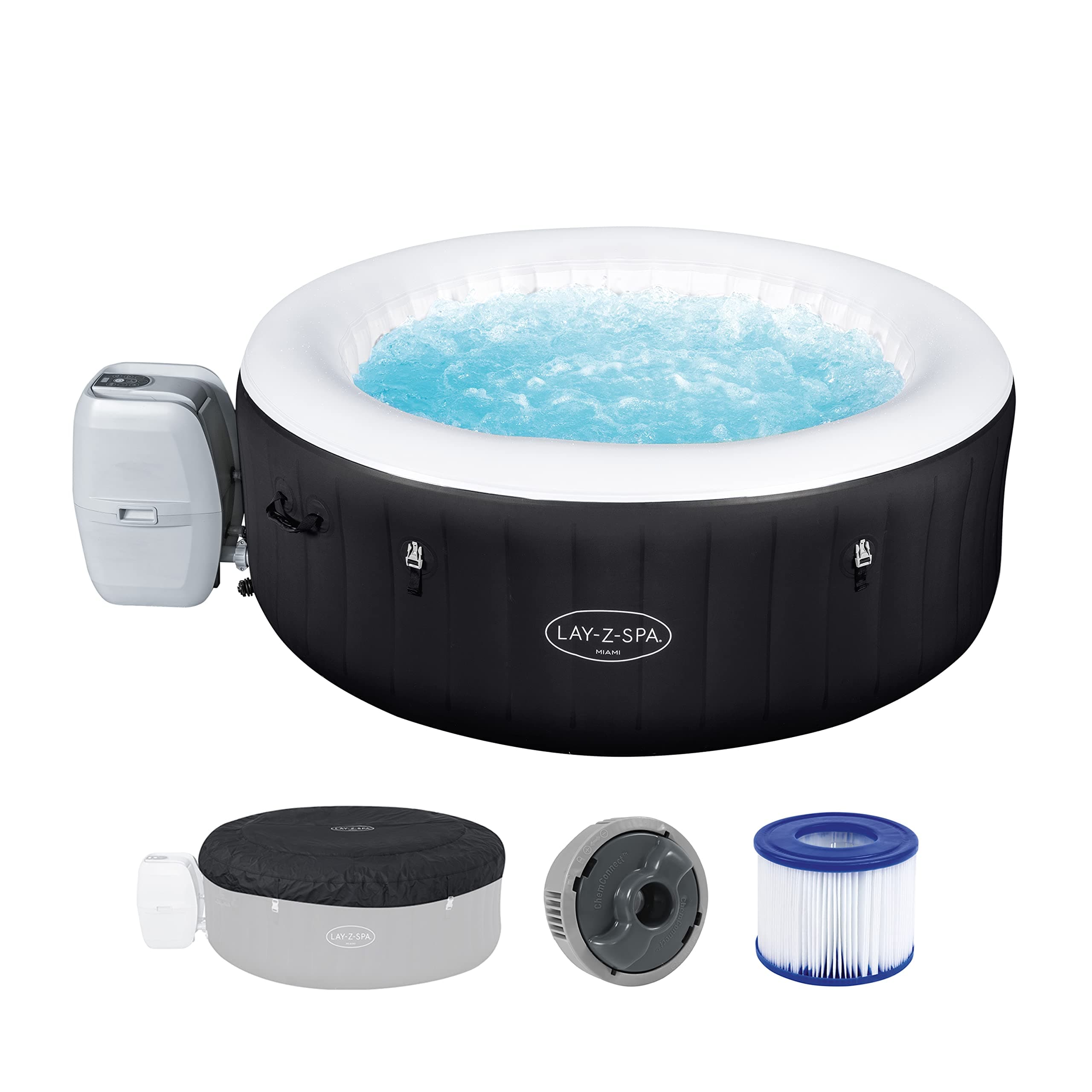 Lay-Z-Spa Miami Round Hot Tub, 2-4 Person, view 3