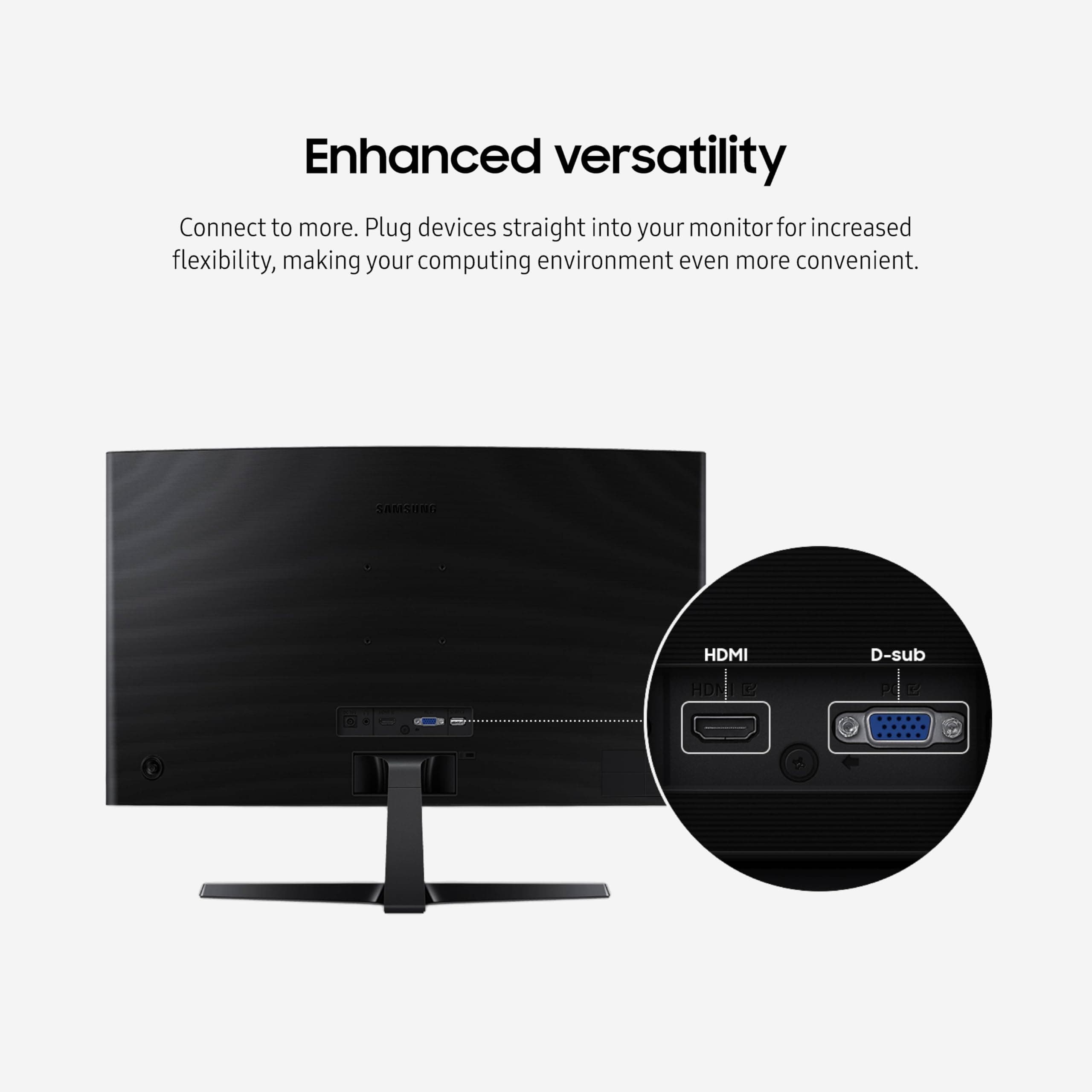 Samsung 27" Essential S3 (S36GD) Series FHD 1800R Curved Computer Monitor, view 7