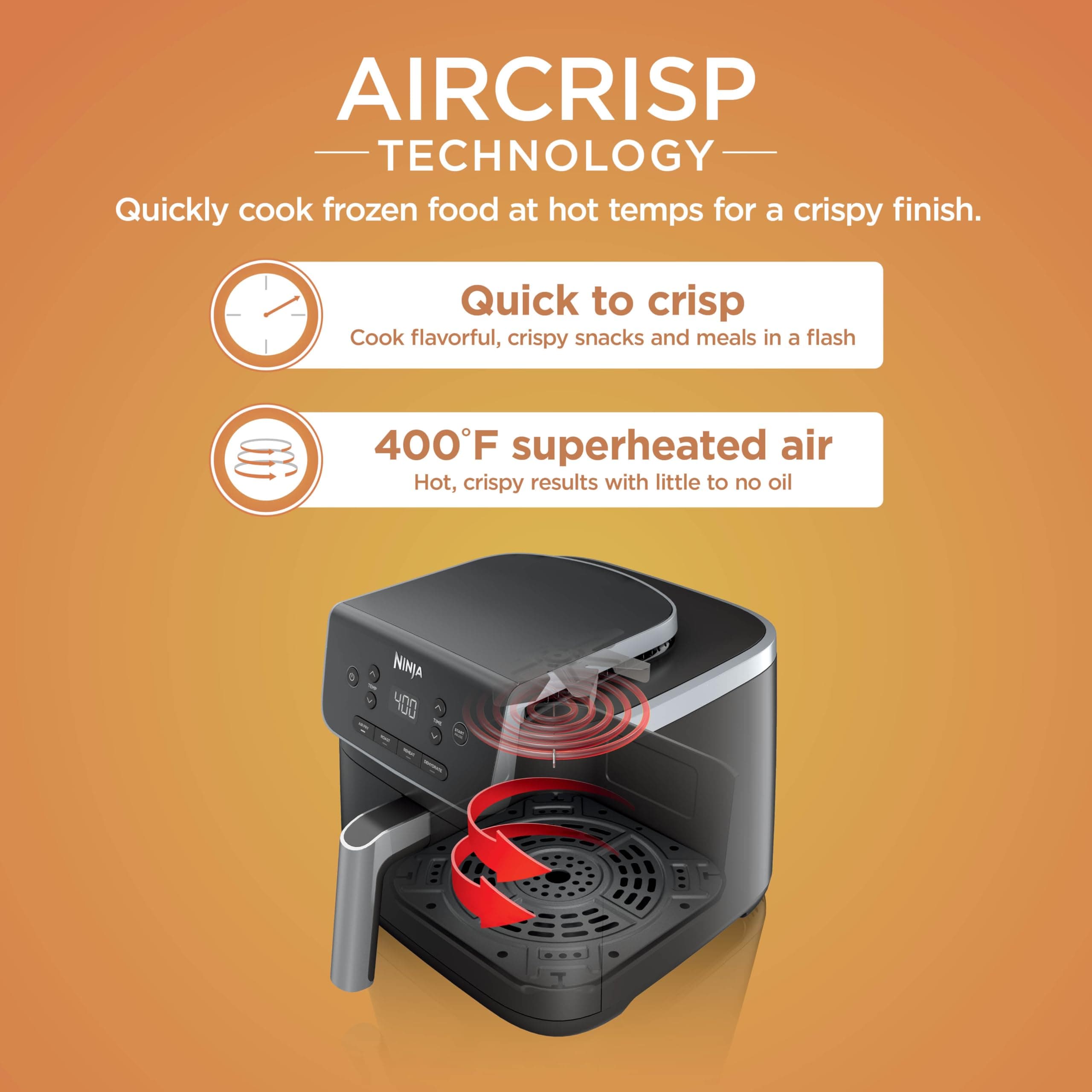 Ninja Air Fryer Pro, 5 Qt, 4-in-1, Grey, AF141, view 2
