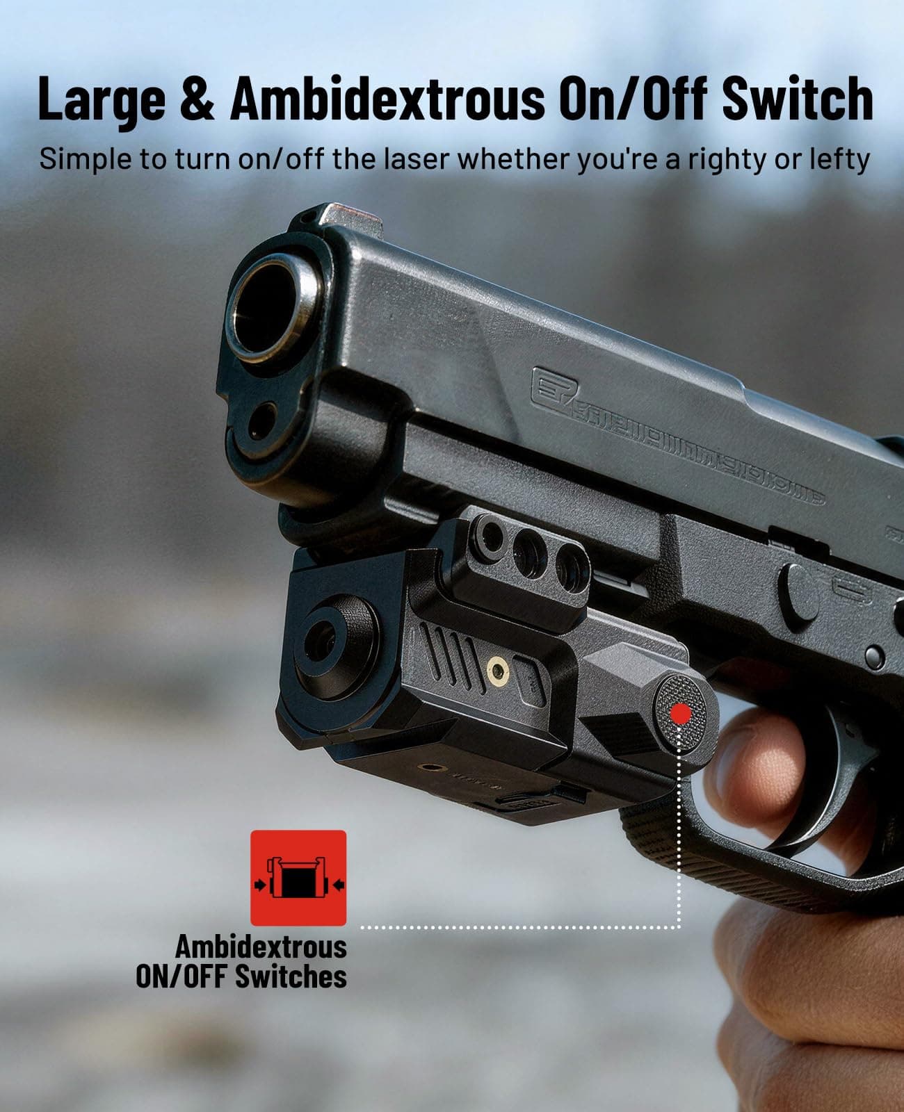 EZshoot Laser Sight for Pistol, Sub Compact Red Small Laser for Handgun, view 7