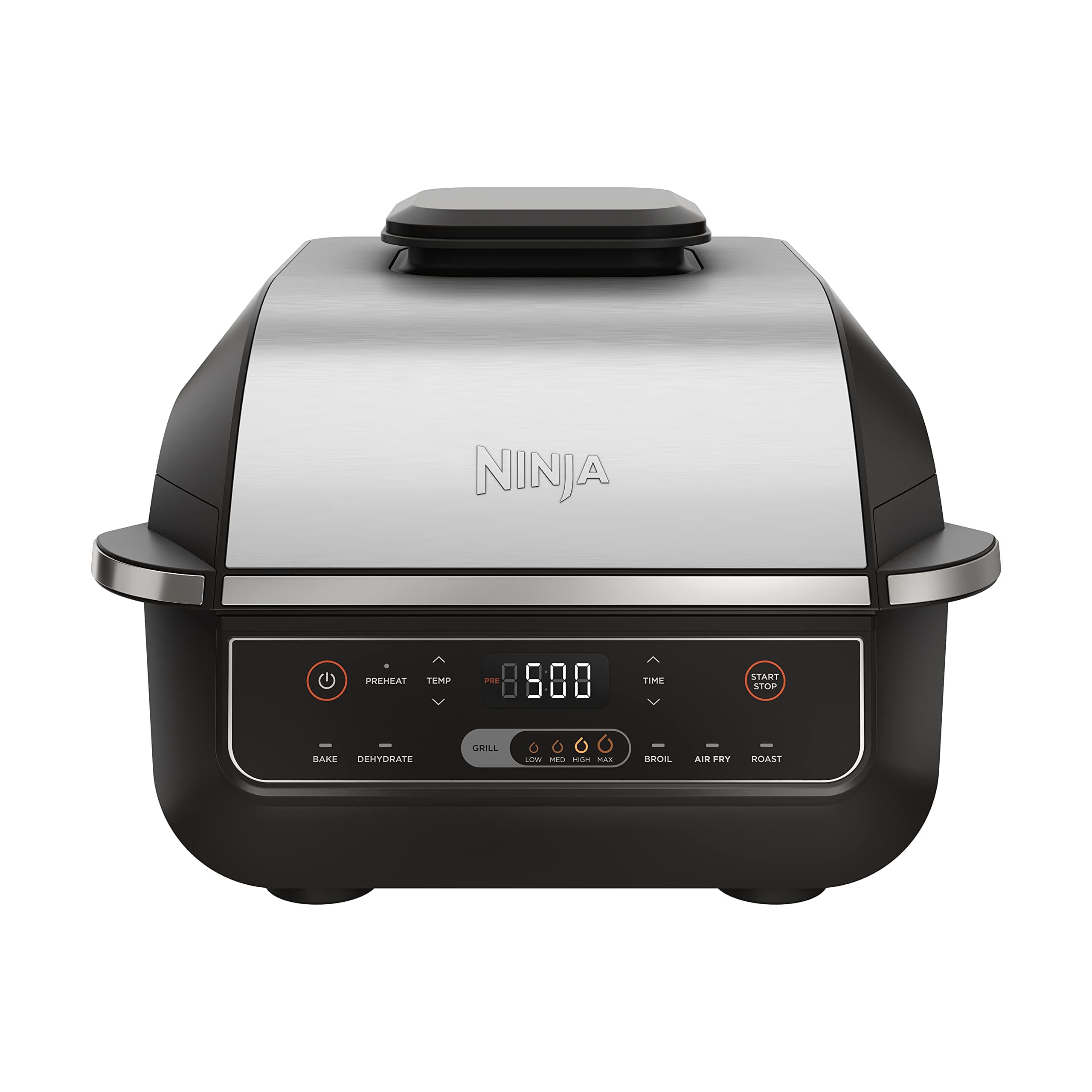 Ninja® Foodi® 6-in-1 Indoor Grill & Air Fryer, 500°F, Black/Silver, EG201