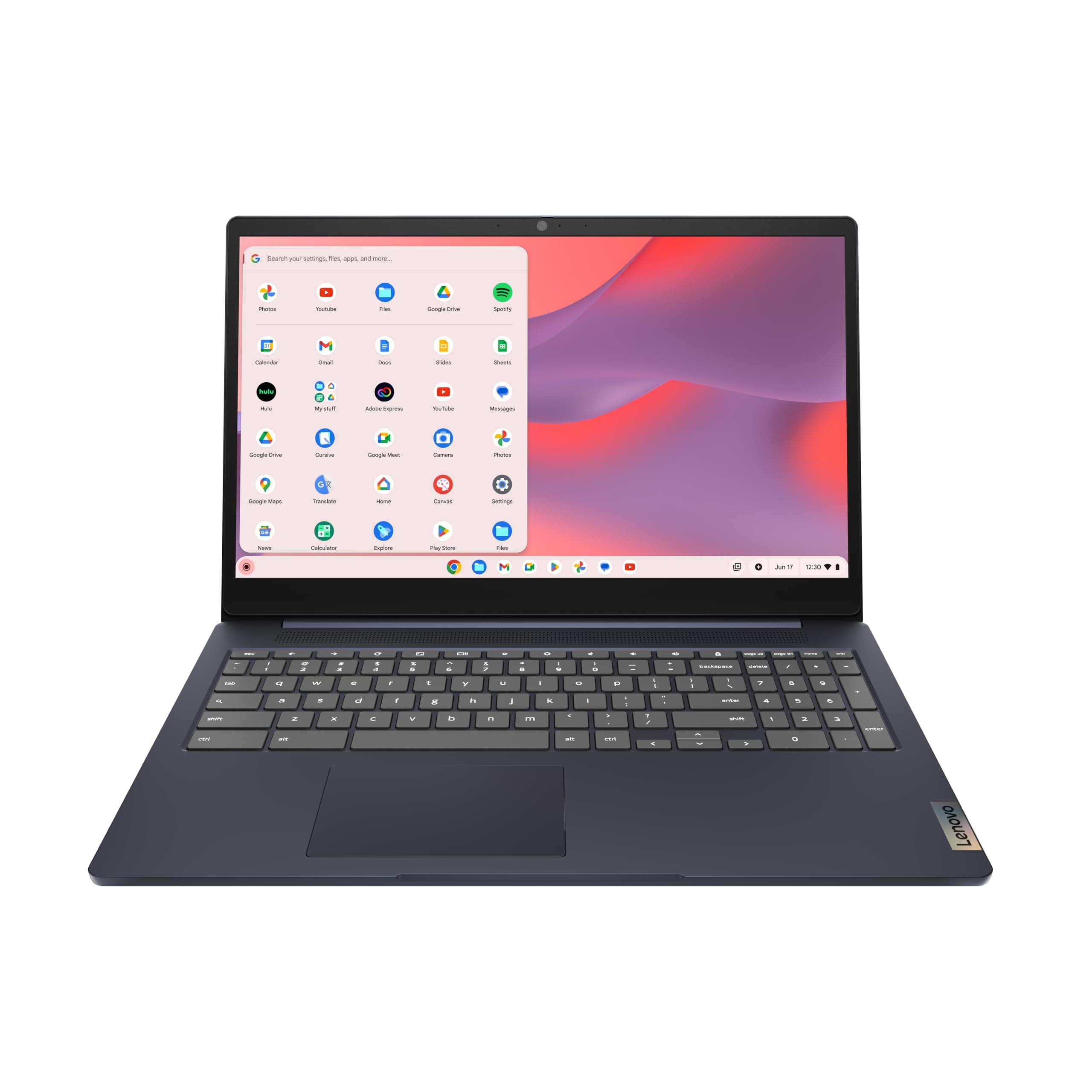 Lenovo IdeaPad 3i Chromebook, 15.6” FHD Display, Intel Celeron N4500, 8GB RAM, 64GB eMMC, 1920x1080 px, 720p Camera, Chrome OS, Abyss Blue, view 2