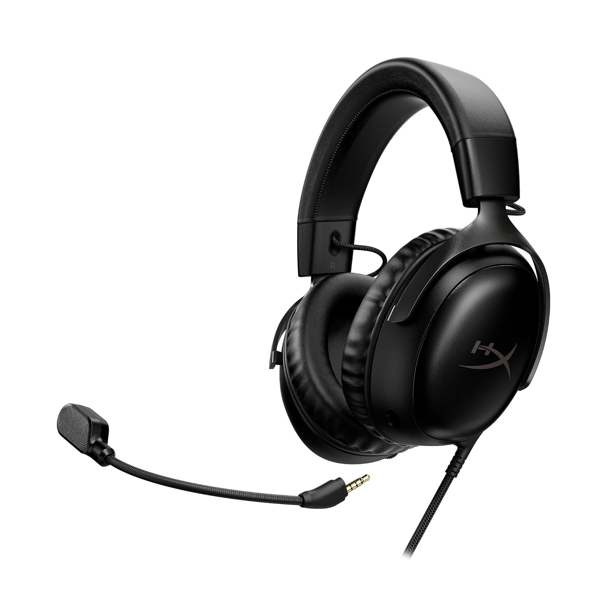 HyperX Cloud III – Wired Gaming Headset, PC, PS5, Xbox Series X|S, Angled 53mm Drivers, Spatial Audio, Memory Foam, Durable Frame, Ultra-Clear 10mm Mic, USB-C, USB-A, 3.5mm – Black, view 9