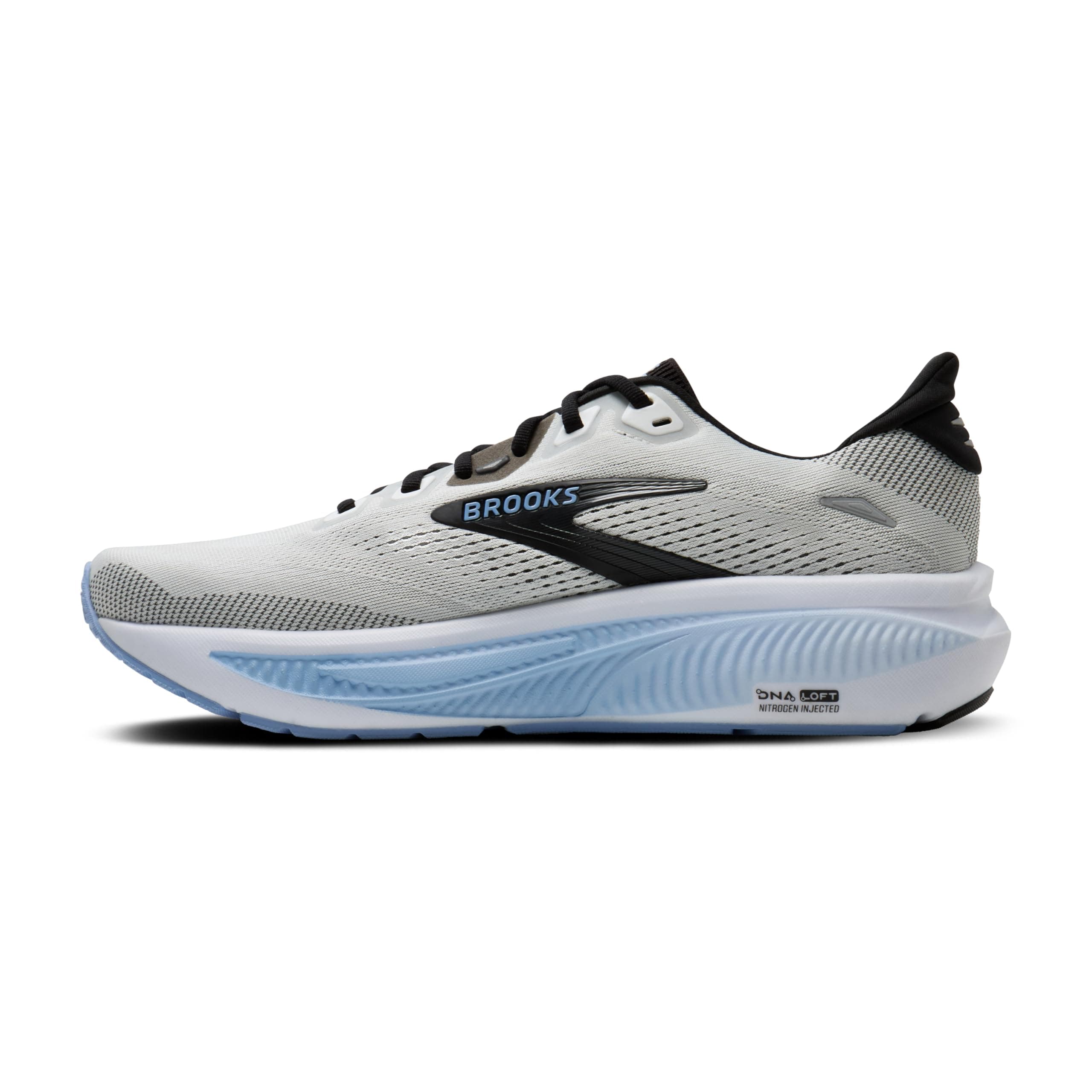 Brooks Men’s Ghost 18 Neutral Running & Walking Shoe - White/Black/Open Air - 8 Medium, view 5