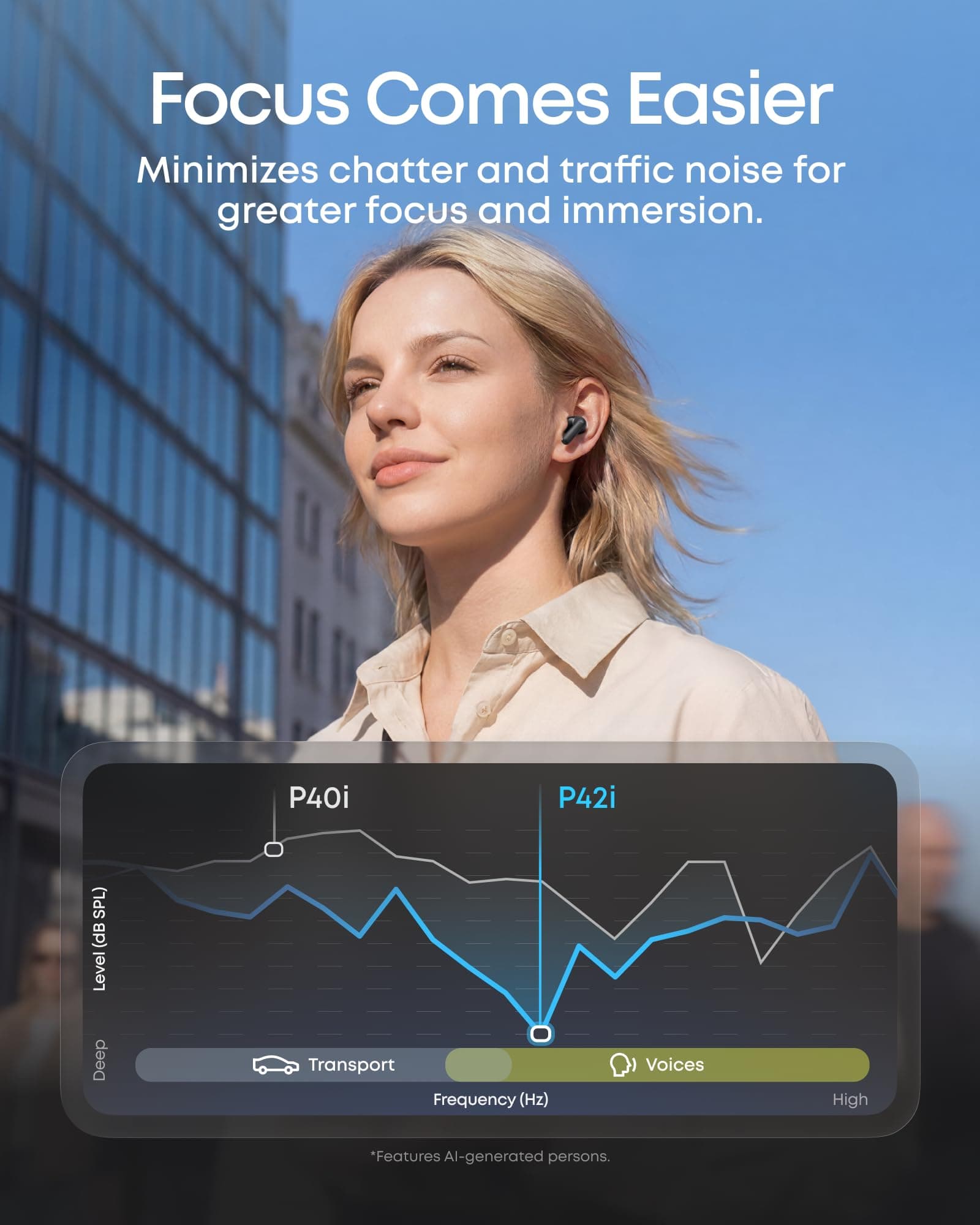 Soundcore Anker P42i Wireless Earbuds with Adaptive ANC for Daily Noise, view 2