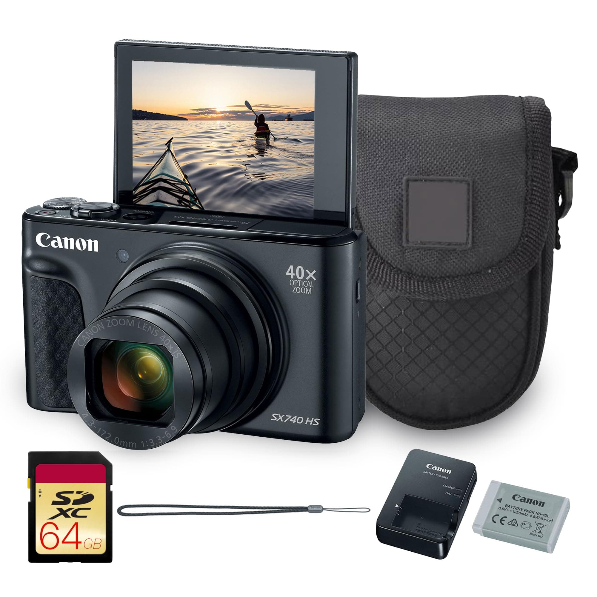 Canon PowerShot SX740 HS 20.3MP Digital Camera Bundle