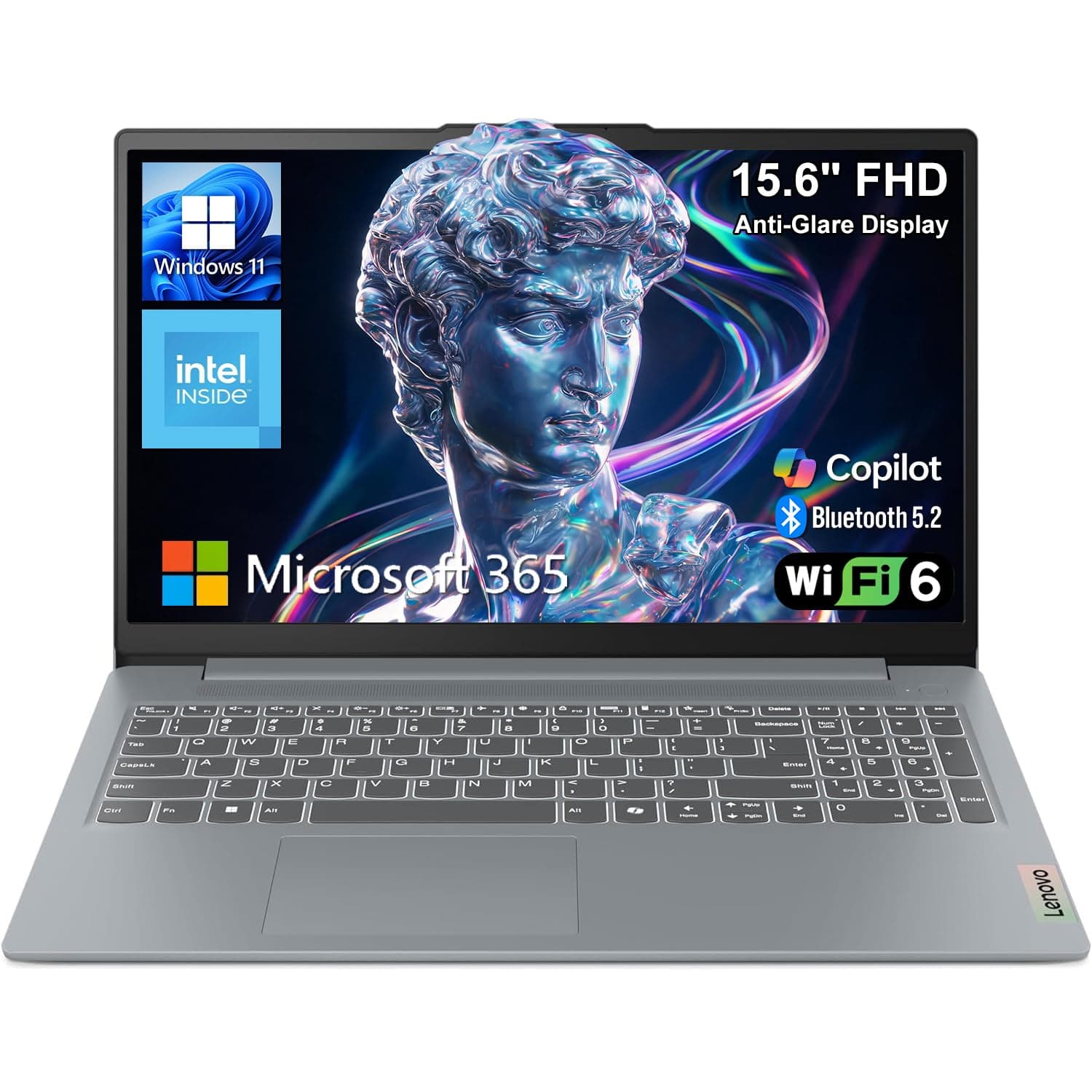 Lenovo Essential 15.6" FHD Laptop, Intel Processor, 8GB DDR5, 128GB SSD