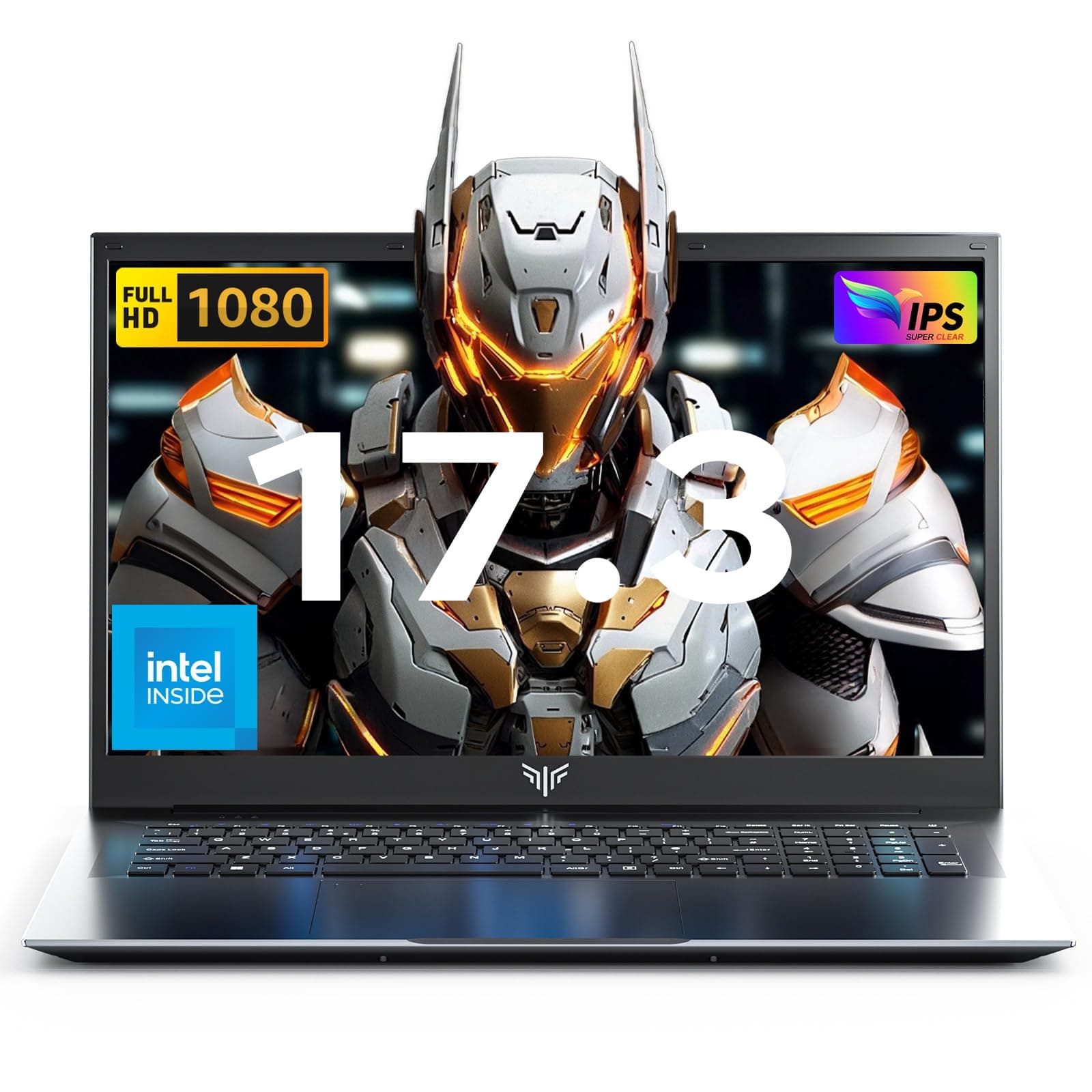 17.3 Inch Laptop with Windows11,Intel Quad-core Processor, 6000 mAh Battery