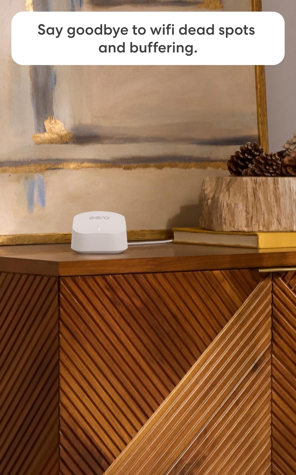 Amazon eero 6+ mesh wifi system - Supports internet plans up to a Gigabit, Coverage up to 4,500 sq. ft., Connect 75+ devices, 3-pack, view 3