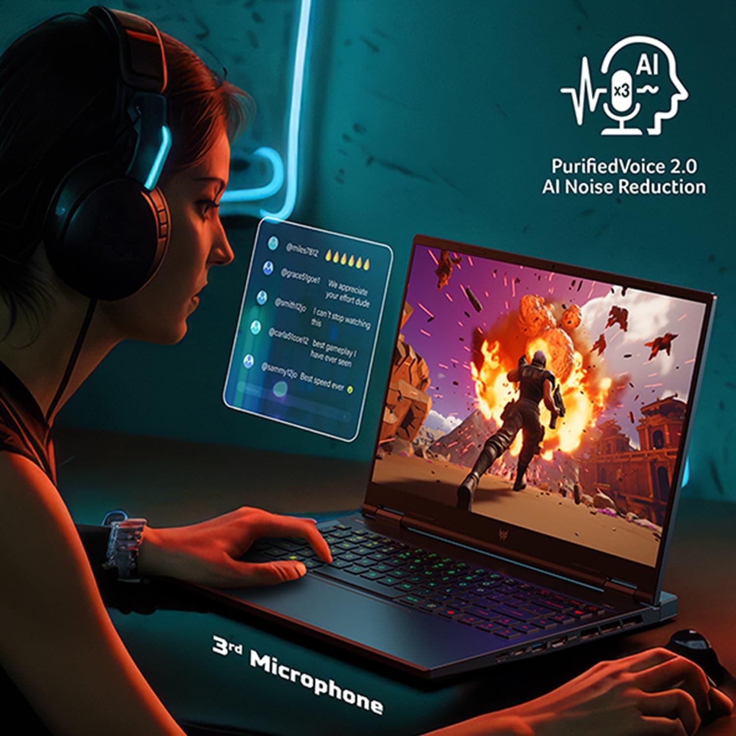 Acer Predator Helios Neo 14 Gaming Laptop | 14.5" WQXGA+ IPS 165Hz Display | AI-Powered | Intel Core Ultra 9 Processor 185H | NVIDIA GeForce RTX 4070 | 16GB LPDDR5X | 1TB Gen 4 SSD | PHN14-51-90NF, view 10