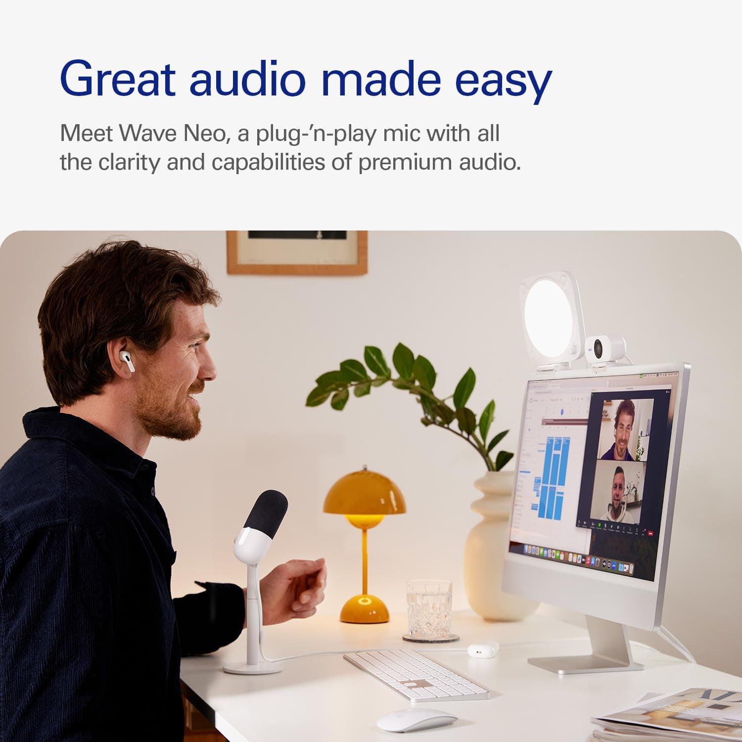 Elgato Wave Neo USB Condenser Microphone, Tap to Mute, view 2