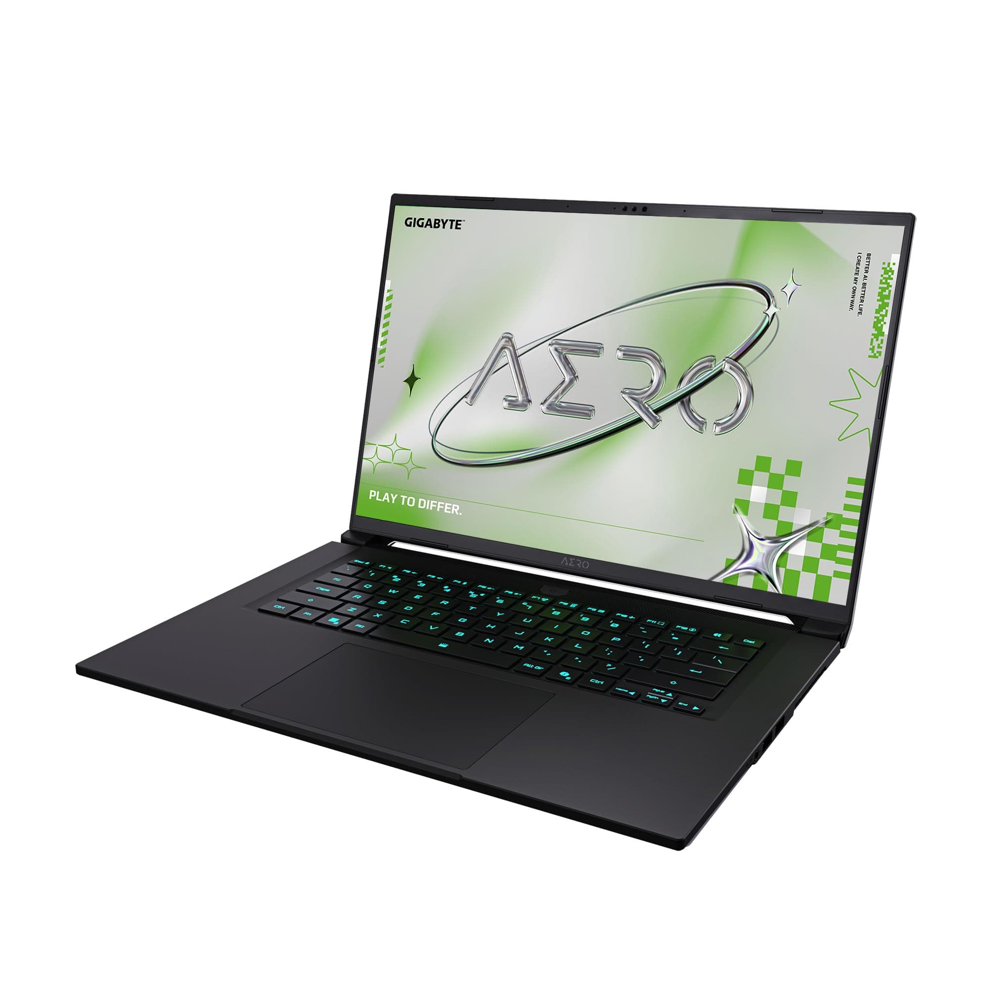GIGABYTE AERO X16, Copilot+ PC - 165Hz 2560x1600 WQXGA - Manufactured by NVIDIA GeForce RTX 5070 - AMD Ryzen AI 9 HX 370-1TB SSD with 32GB DDR5 RAM - Windows 11 Home - Lunar White - 2WHA3USC64DH, view 11