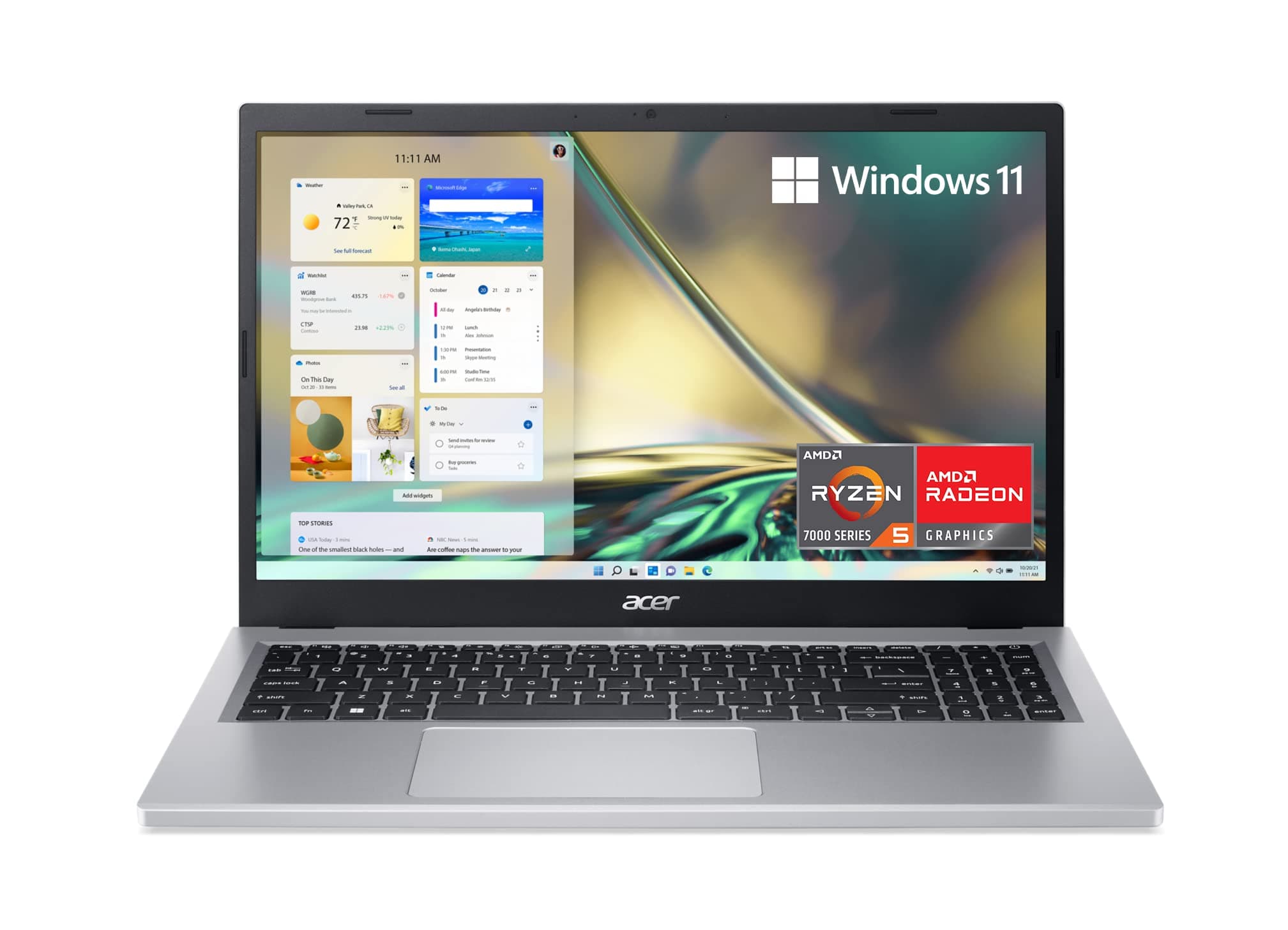 acer Aspire 3 A315-24P-R2SC Slim Laptop | 15.6" Full HD IPS Display | AMD Ryzen 5 7520U Quad-Core Processor | AMD Radeon Graphics | 8GB LPDDR5 | 256GB NVMe SSD | Wi-Fi 5 | Windows 11 Home