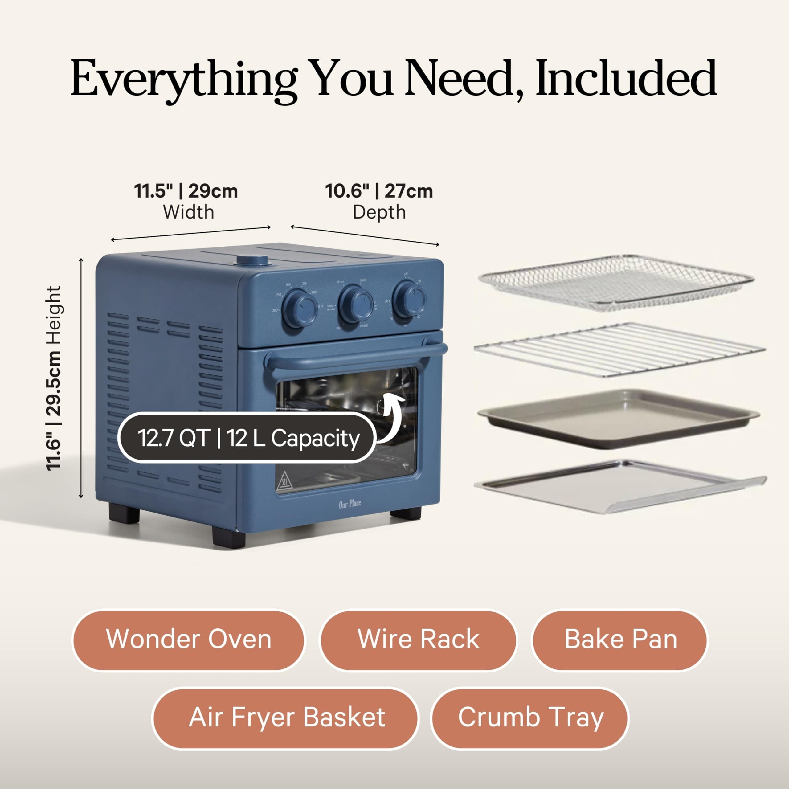 Our Place Wonder Oven, 6-in-1 Air Fryer & Toaster Oven, 2-Rack, 13 Qt, view 7