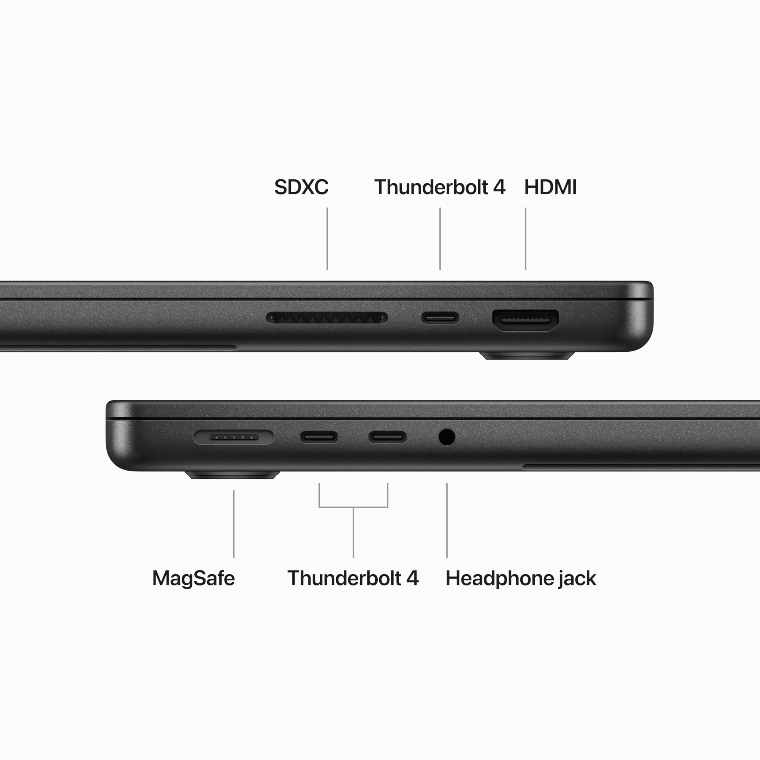 Apple 2023 MacBook Pro Laptop M3 Pro chip with 11‑core CPU, 14‑core GPU: Built for Apple Intelligence, 14.2-inch Liquid Retina XDR Display, 18GB Unified Memory, 512GB SSD Storage; Space Black, view 7