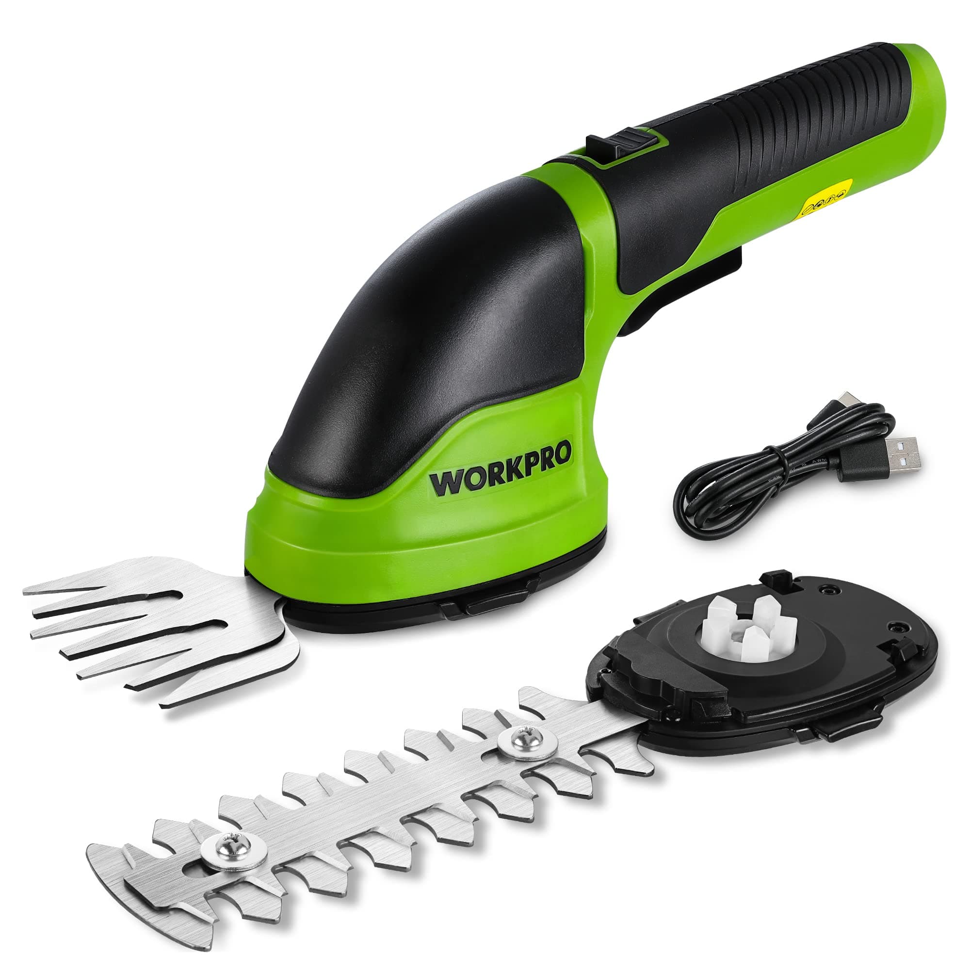 WORKPRO 3.6V Cordless Grass Shear & Shrubbery Trimmer, Green, TickClip Clip verdict