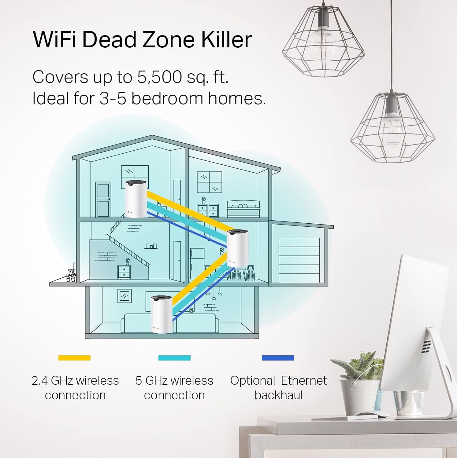 TP-Link Deco S4 Mesh AC1900 WiFi System, Deco S4(3-Pack), view 2