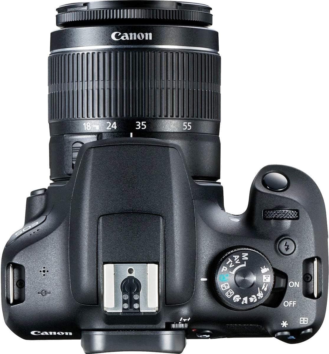 Canon EOS 2000D / Rebel T7 DSLR Camera w/EF-S 18-55mm f/3.5-5.6 Lens 3 Lens Kit: 128GB Memory + Wide Angle + Telephoto + Flash (Renewed), view 3