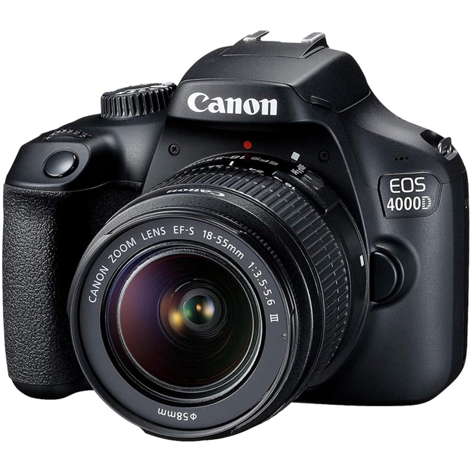 Canon EOS 4000D / Rebel T100 DSLR Camera with Canon EF-S 18-55mm F/3.5-5.6 DC III Zoom, EF 75-300mm f/4-5.6 III and 420-800mm f/8.3 HD Lens + 128 GB Memory + Filters + More (34pc Bundle) (Renewed), view 2