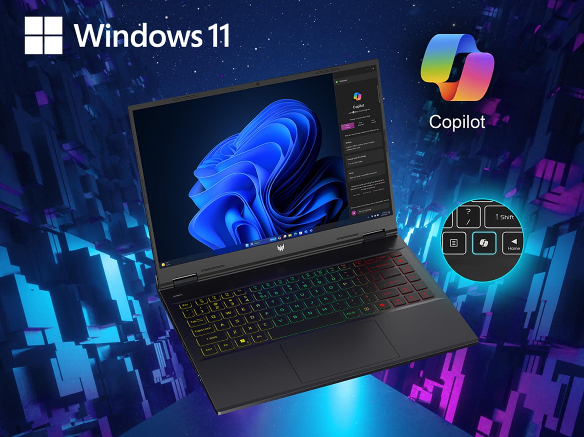 Acer Predator Helios Neo 14 Gaming Laptop | 14.5" WQXGA+ IPS 165Hz Display | AI-Powered | Intel Core Ultra 9 Processor 185H | NVIDIA GeForce RTX 4070 | 16GB LPDDR5X | 1TB Gen 4 SSD | PHN14-51-90NF, view 5