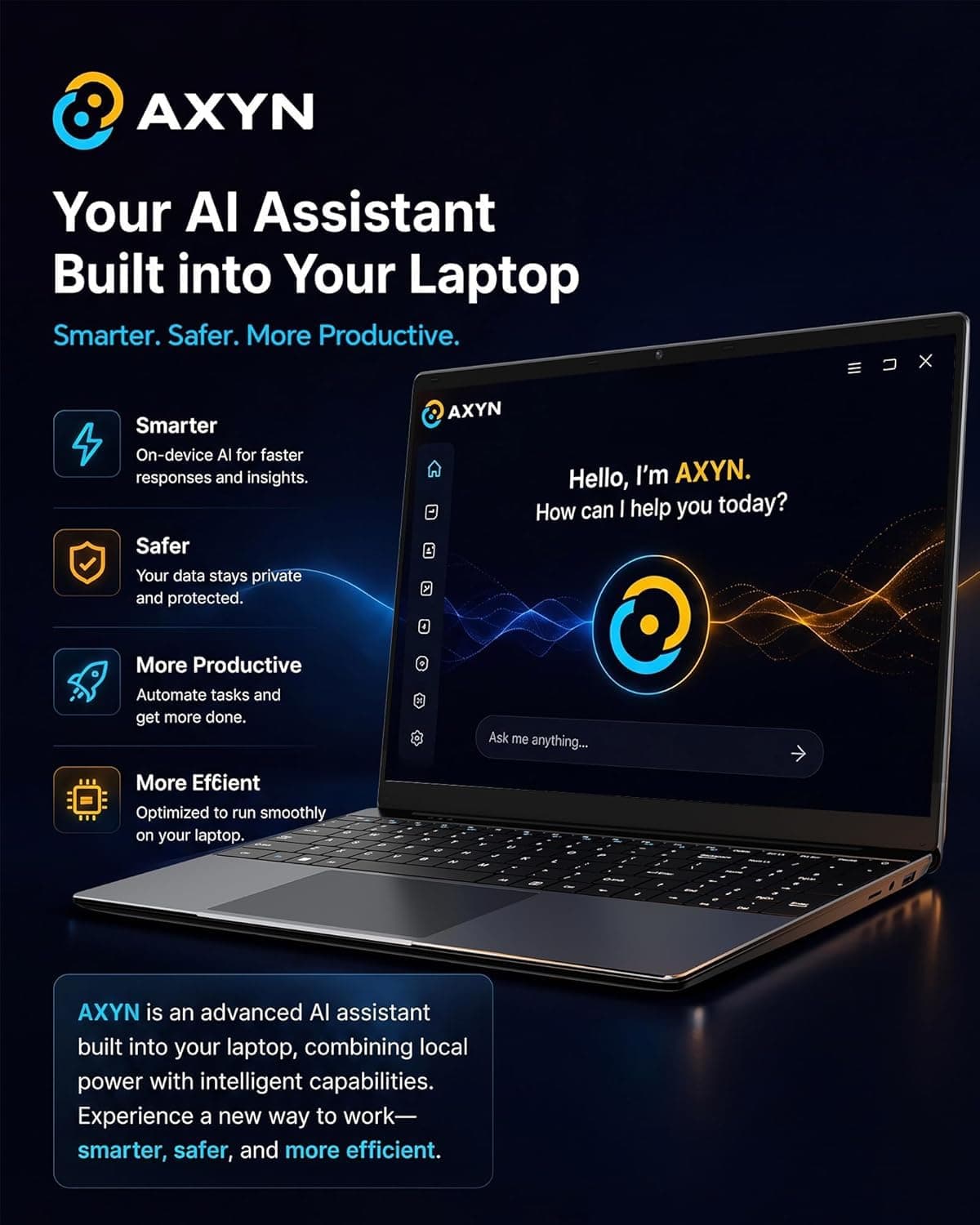 AKCHART 15.6 Inch Laptop with AI, Office 365, 6GB RAM 128GB SSD, Quad-Core Processor, Win 11 Home Laptops Computer, IPS FHD, 180°Viewing, Type-C, WiFi 5, BT4.2, Portable Thin Laptops, view 7