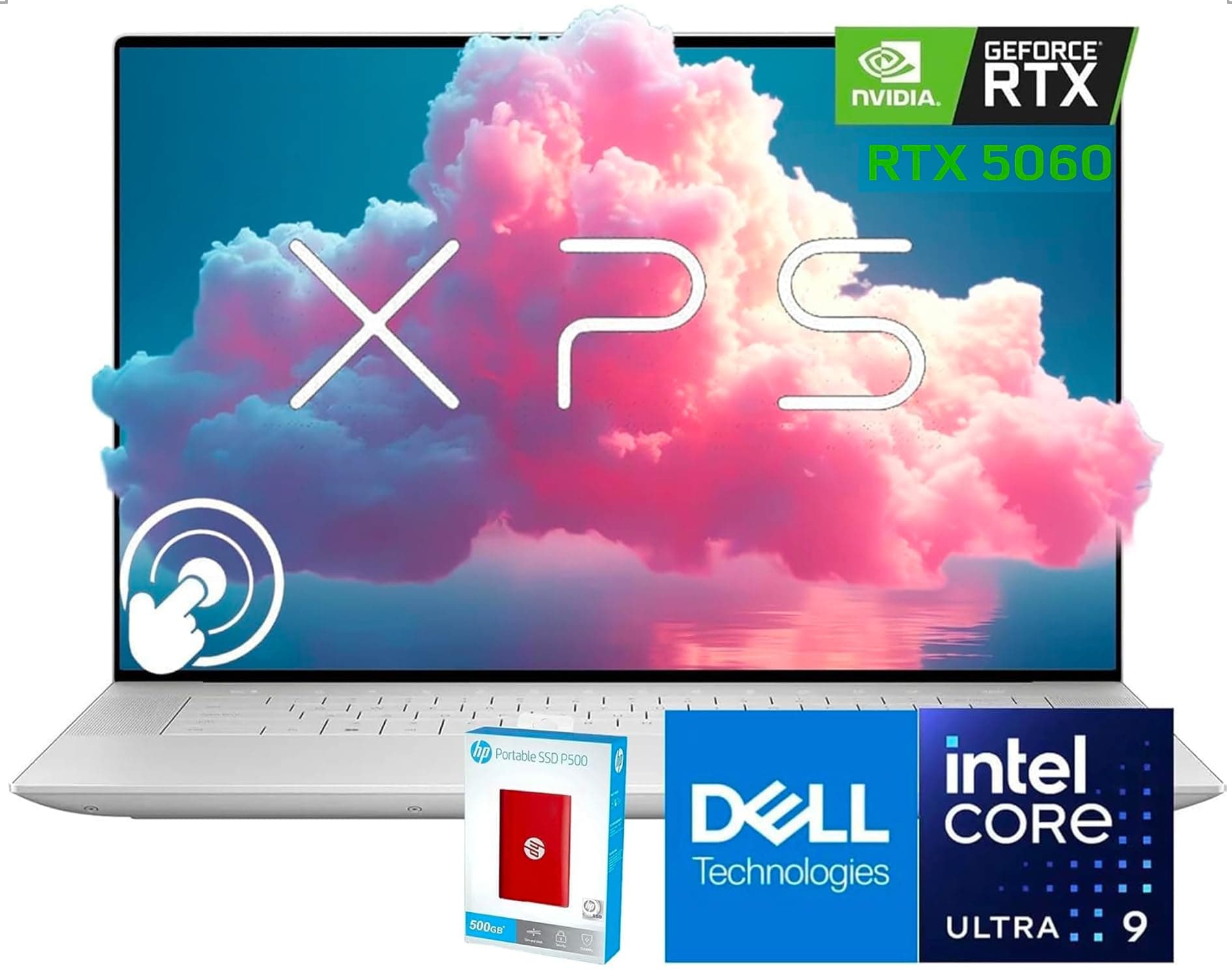 2025 New Dell XPS 16 (Premium 16) Flagship model | AI Laptop 16.3" OLED UHD+ (3840x2400) | Touch Screen | Intel Ultra 9 285H | NVIDIA Geforce RTX 5060 Graphics | Win 11 Pro | (32GB RAM 1TB SSD)