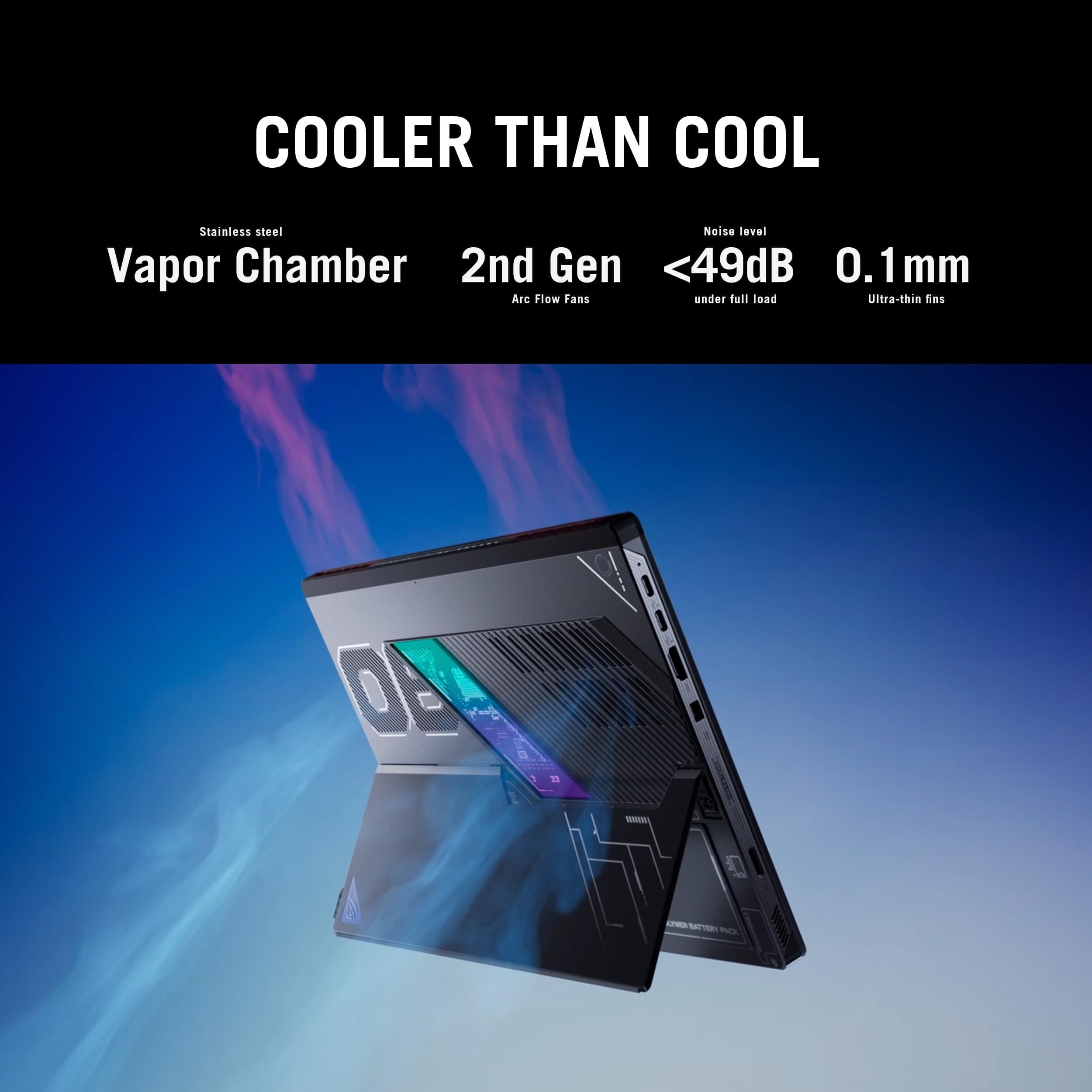 ASUS ROG Flow Z13 (2025) Gaming Laptop, 13” ROG Nebula 16:10 2.5K 180Hz/3ms, AMD Ryzen AI MAX+ 395, RDNA 3.5 Graphics, 128GB LPDDR5X 8000MHz, 1TB PCIe Gen 4 SSD, Wi-Fi 7, Win 11 Pro, GZ302EA-XS99, view 5