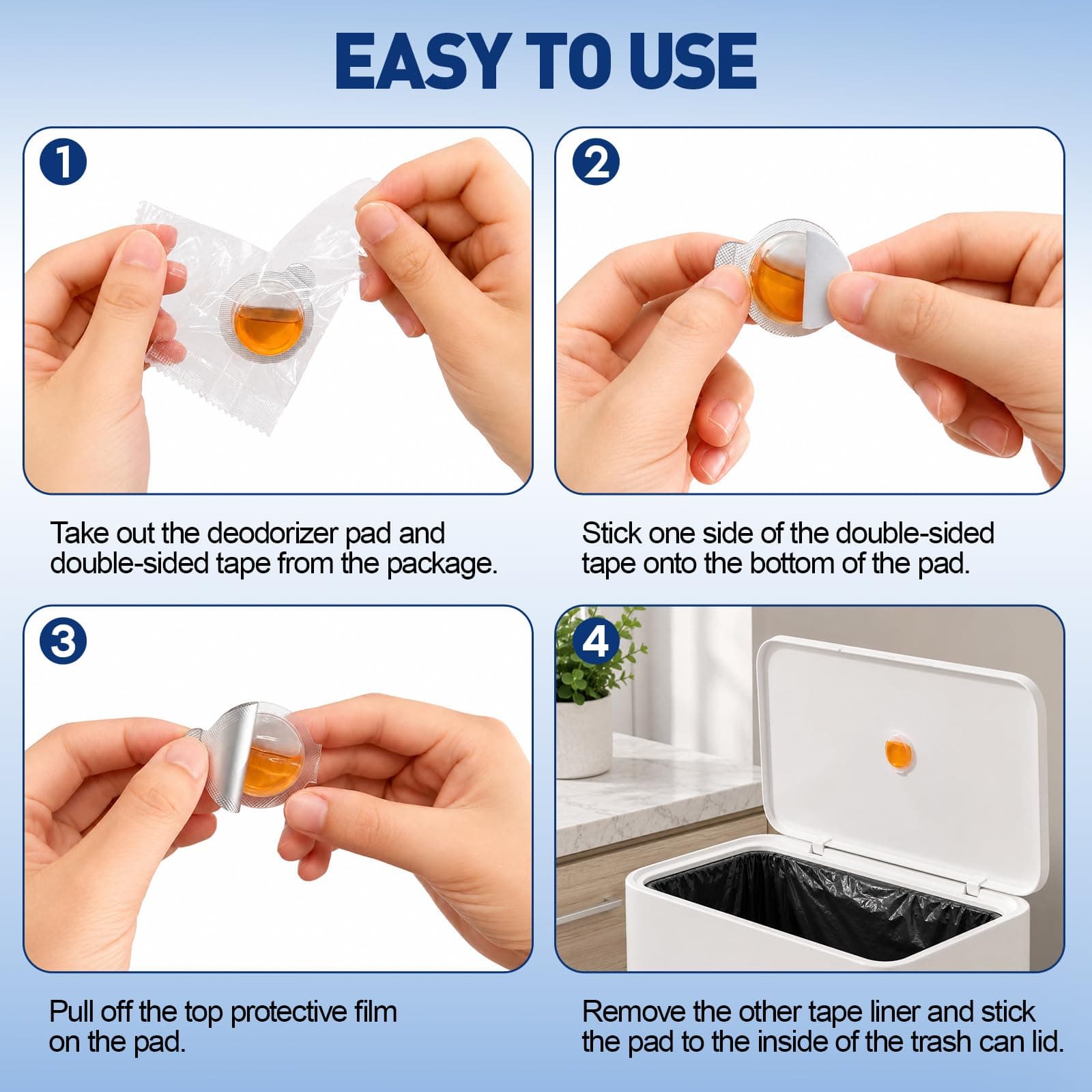 18 Pack Trash Can Deodorizer, Stick-On Air Freshener, 3 Fresh Scents, view 7