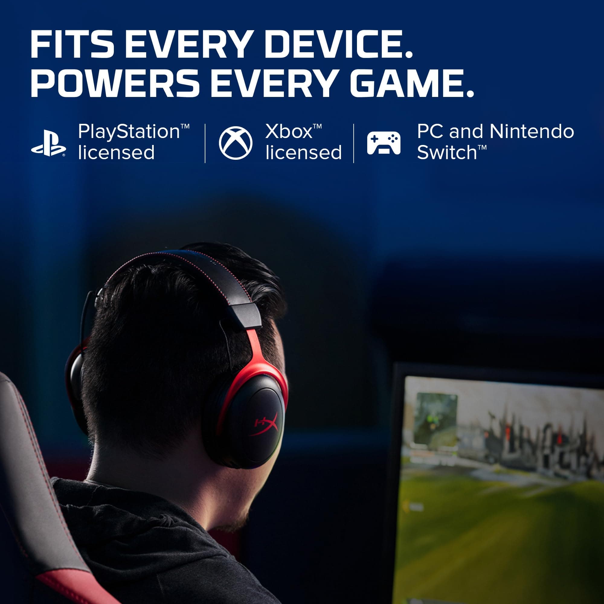 HyperX Cloud II Gaming Headset - 7.1 Surround Sound - Memory Foam Ear Pads - Durable Aluminum Frame - Multi Platform Headset - Works with PC, PS4, PS4 PRO, Xbox One, Xbox One S - Red (KHX-HSCP-RD), view 6