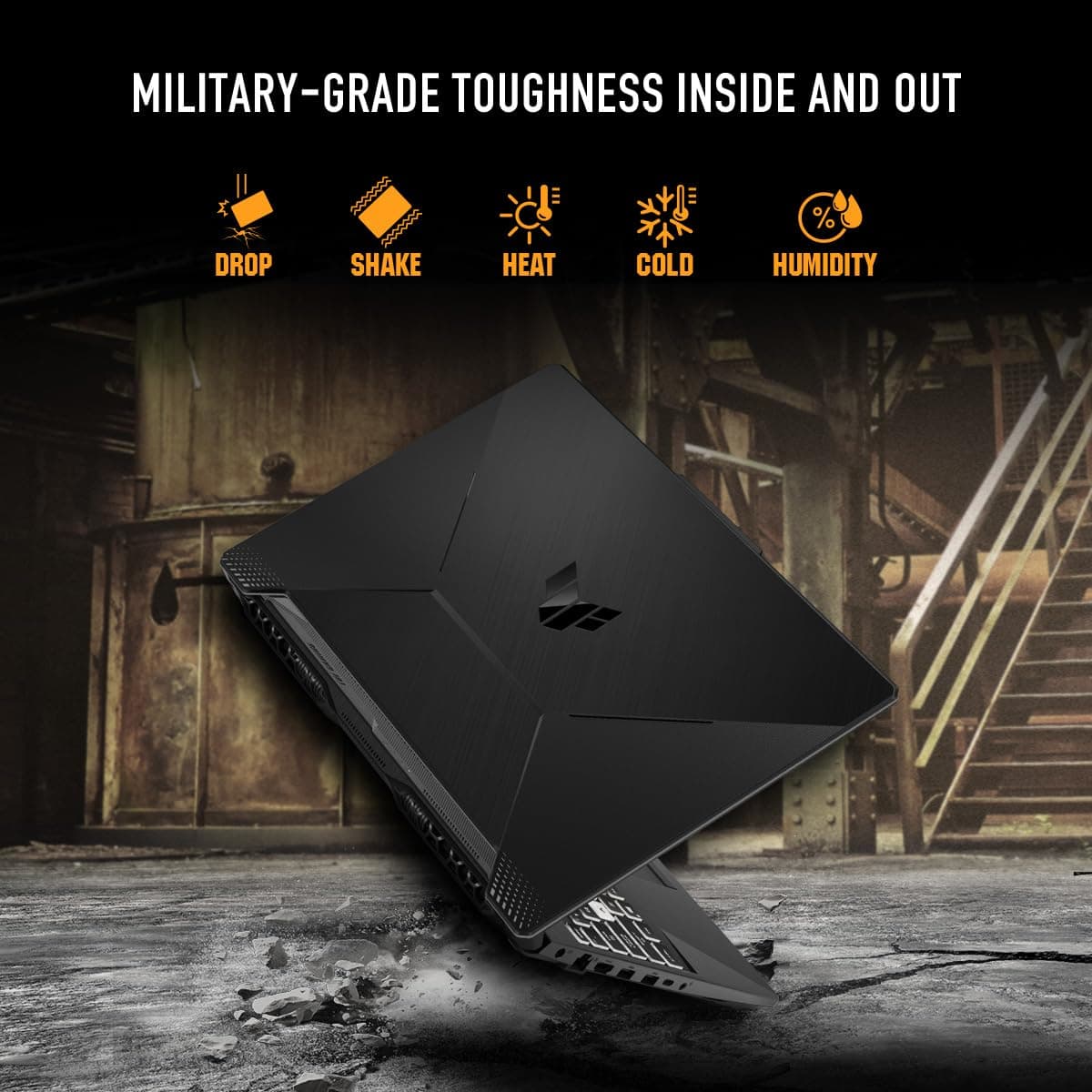 ASUS TUF Gaming A15 Gaming Laptop, 15.6” FHD 16:9 144Hz Display, AMD Ryzen™ 5 7535HS Processor, NVIDIA® GeForce RTX™ 3050, 16GB DDR5, 512GB PCIe® Gen 4.0 SSD, Wi-Fi 6, Windows 11 Home, FA506NC-DS53, view 6