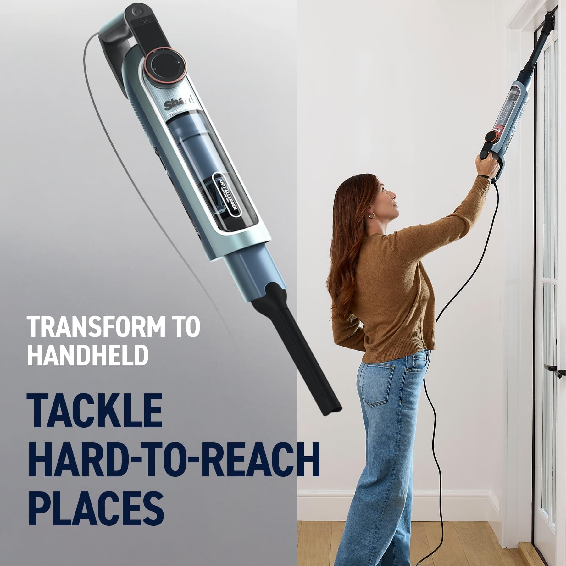 Shark® PowerDetect® Transformer™ Upright Vacuum, Midnight Steel, LX5002, view 7